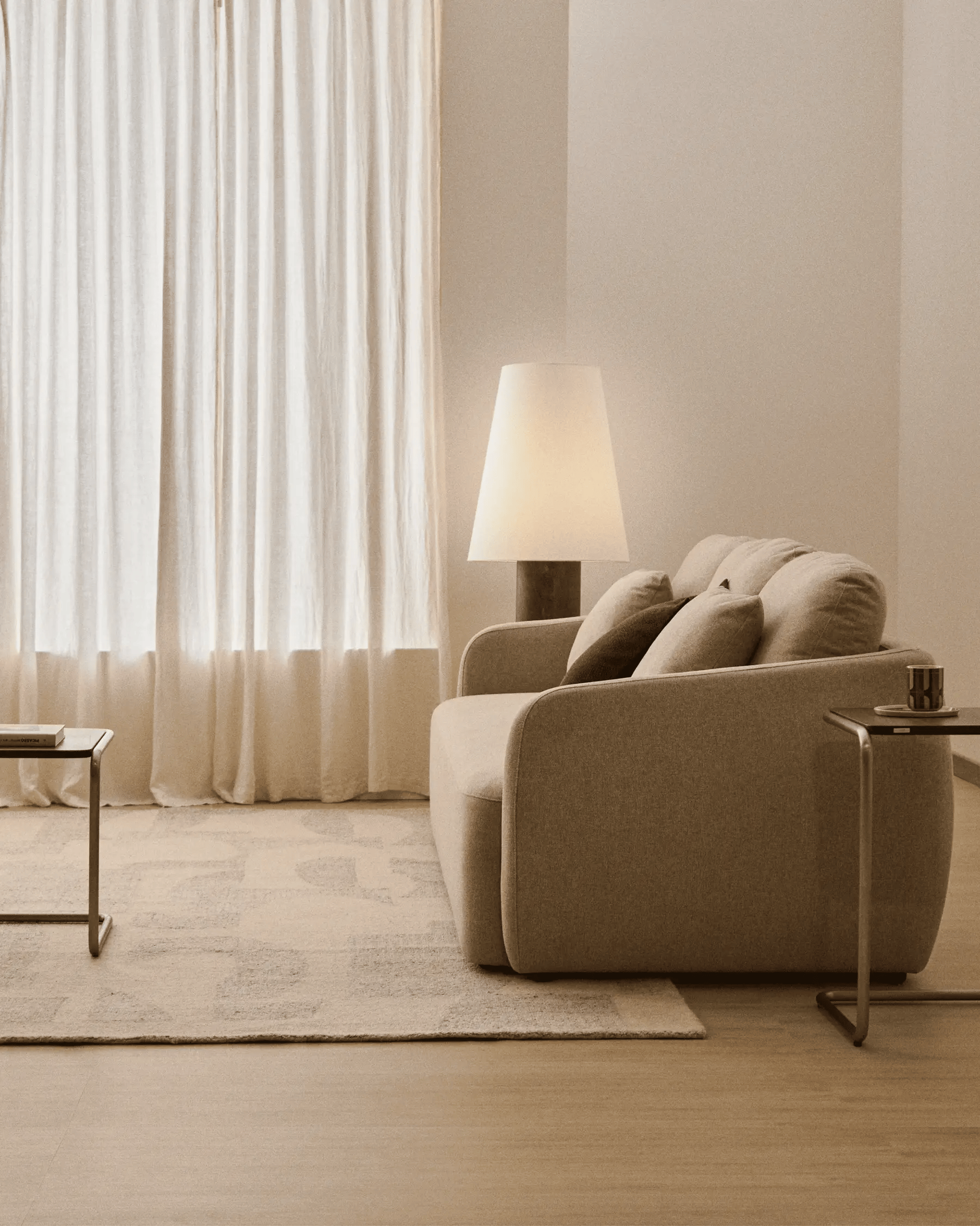 Sofa 3-osobowa z funkcją spania LAIRA beżowy – szenil, Kave Home