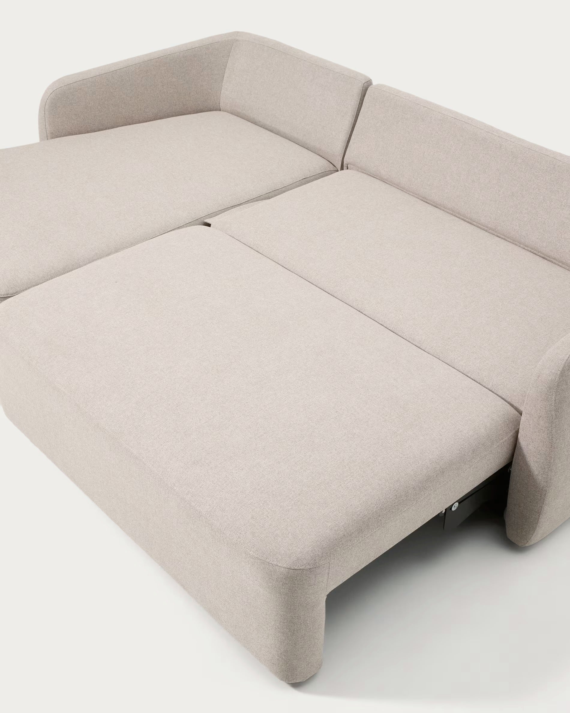 Left-sided 3-seater sofa bed LAIRA beige