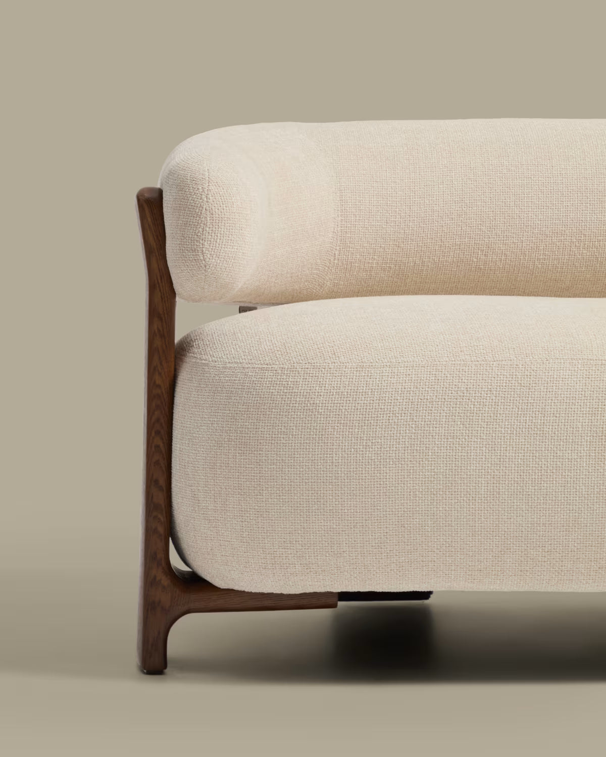 Granite Beige Two-Seater Sofa in Chenille