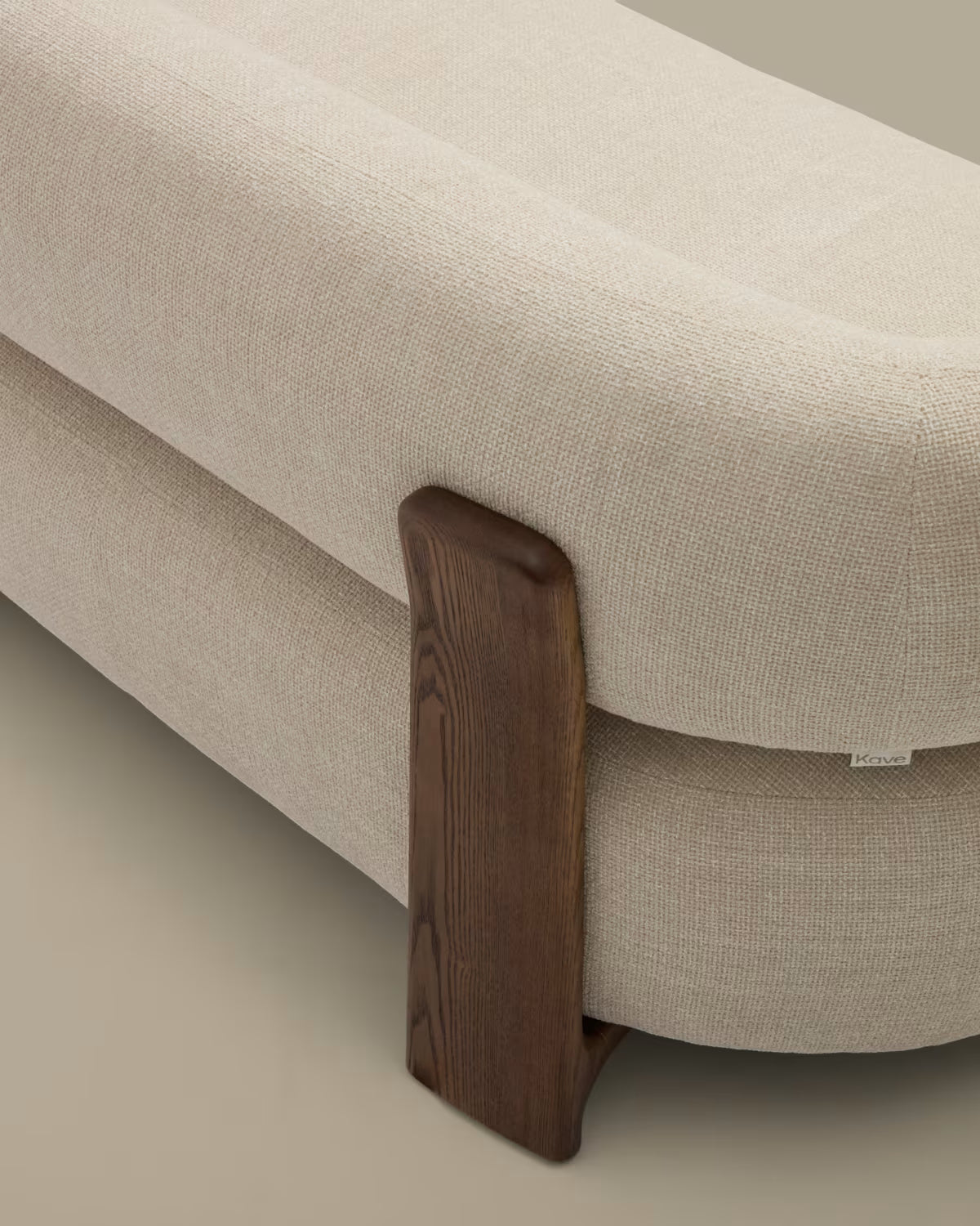 Granite Beige Two-Seater Sofa in Chenille