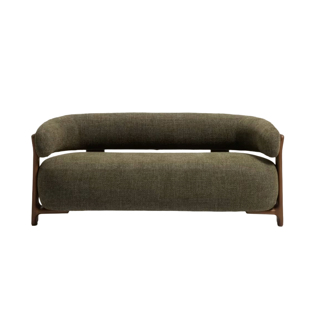 2-Seater Sofa GRANITE Green Chenille