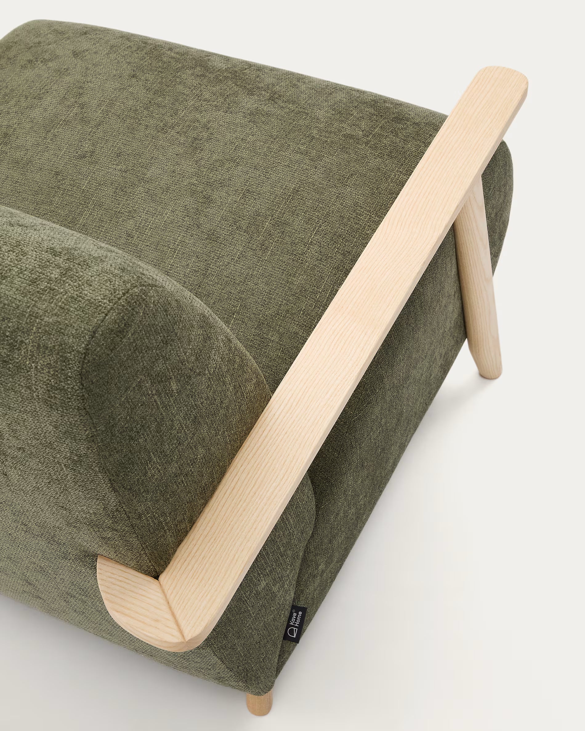 MEGHAN green armchair with ash base