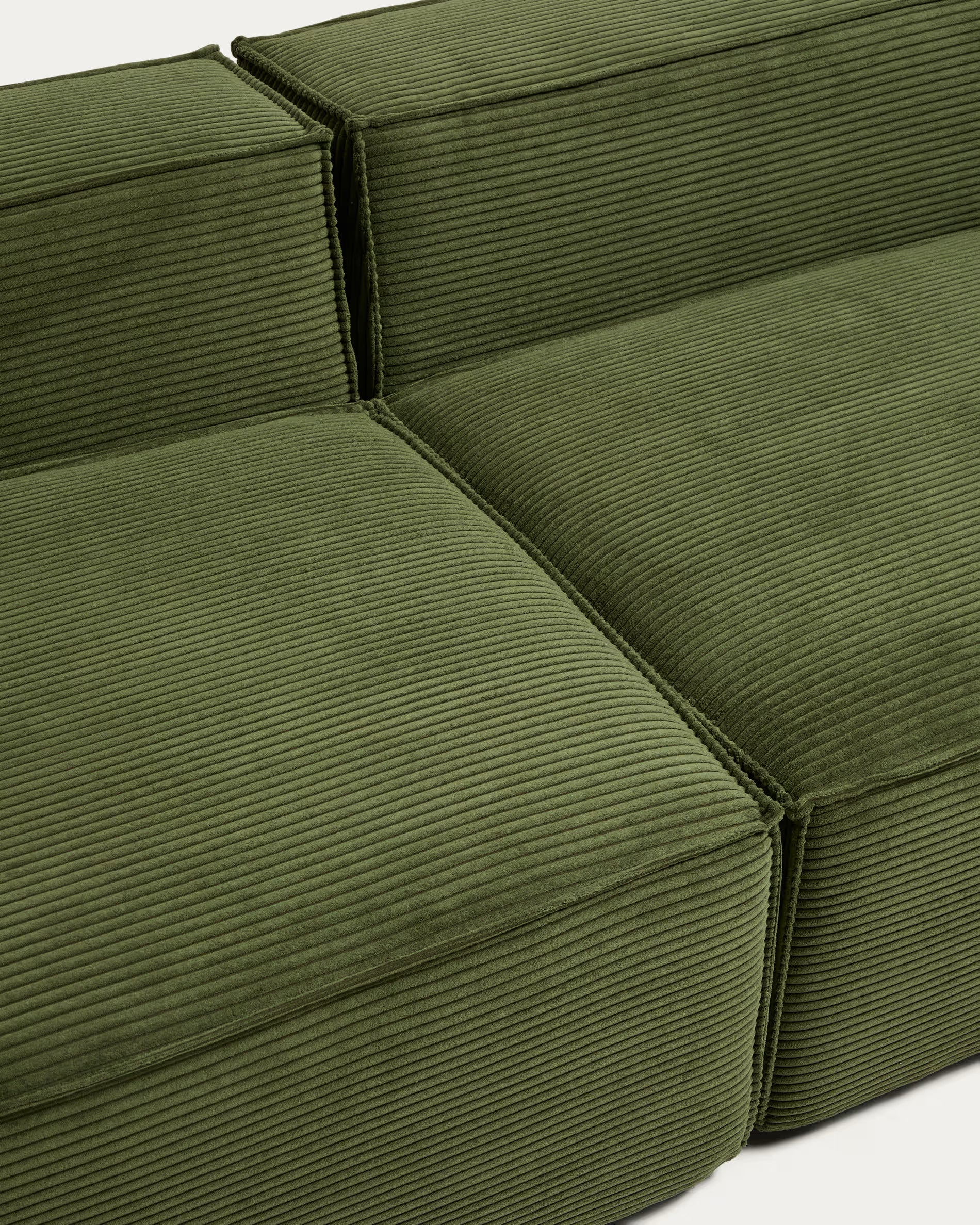 Sofa 3-osobowa prawostronna BLOK zielony sztruks