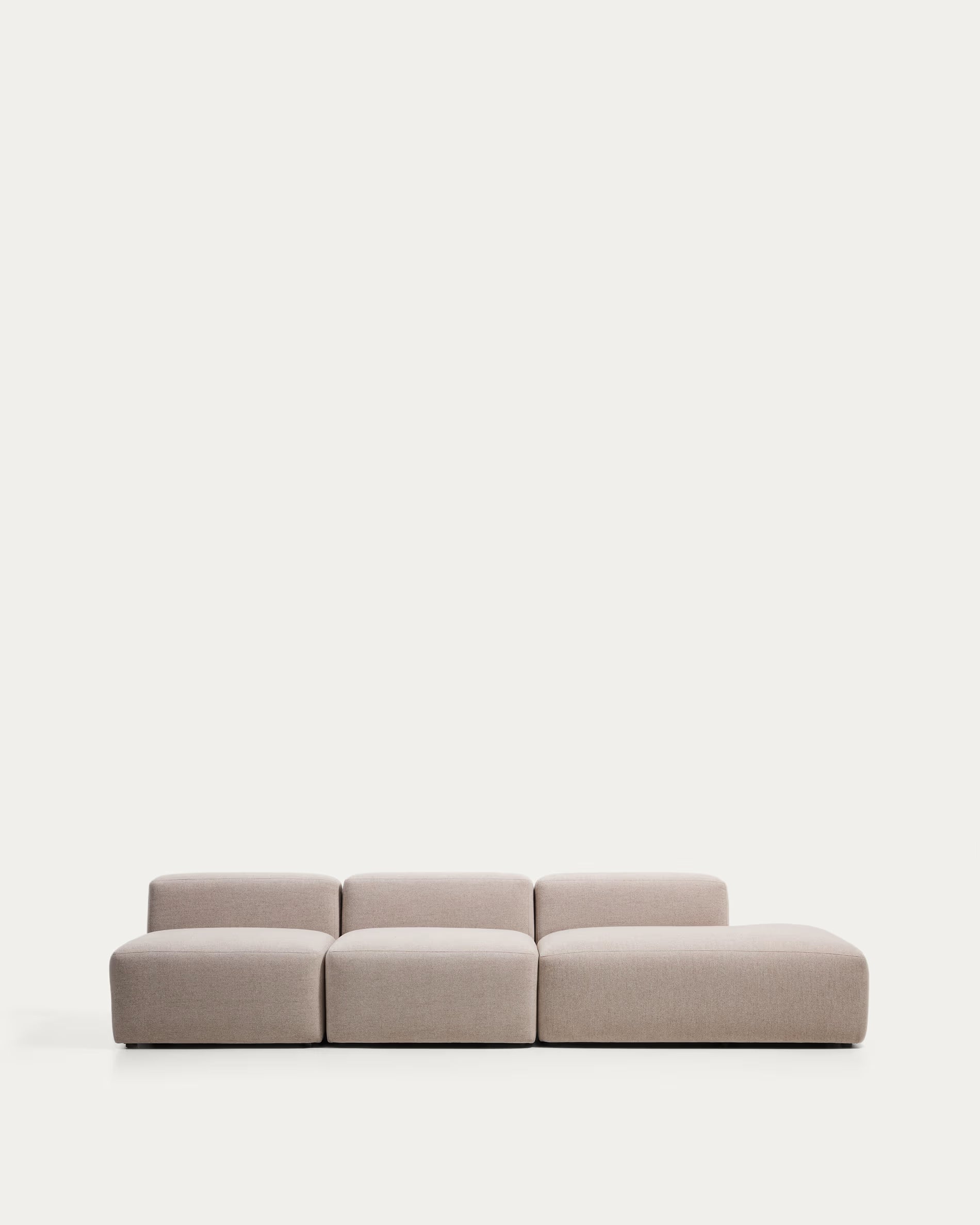 Sofa 3-osobowa prawostronna BLOK beżowy szenil