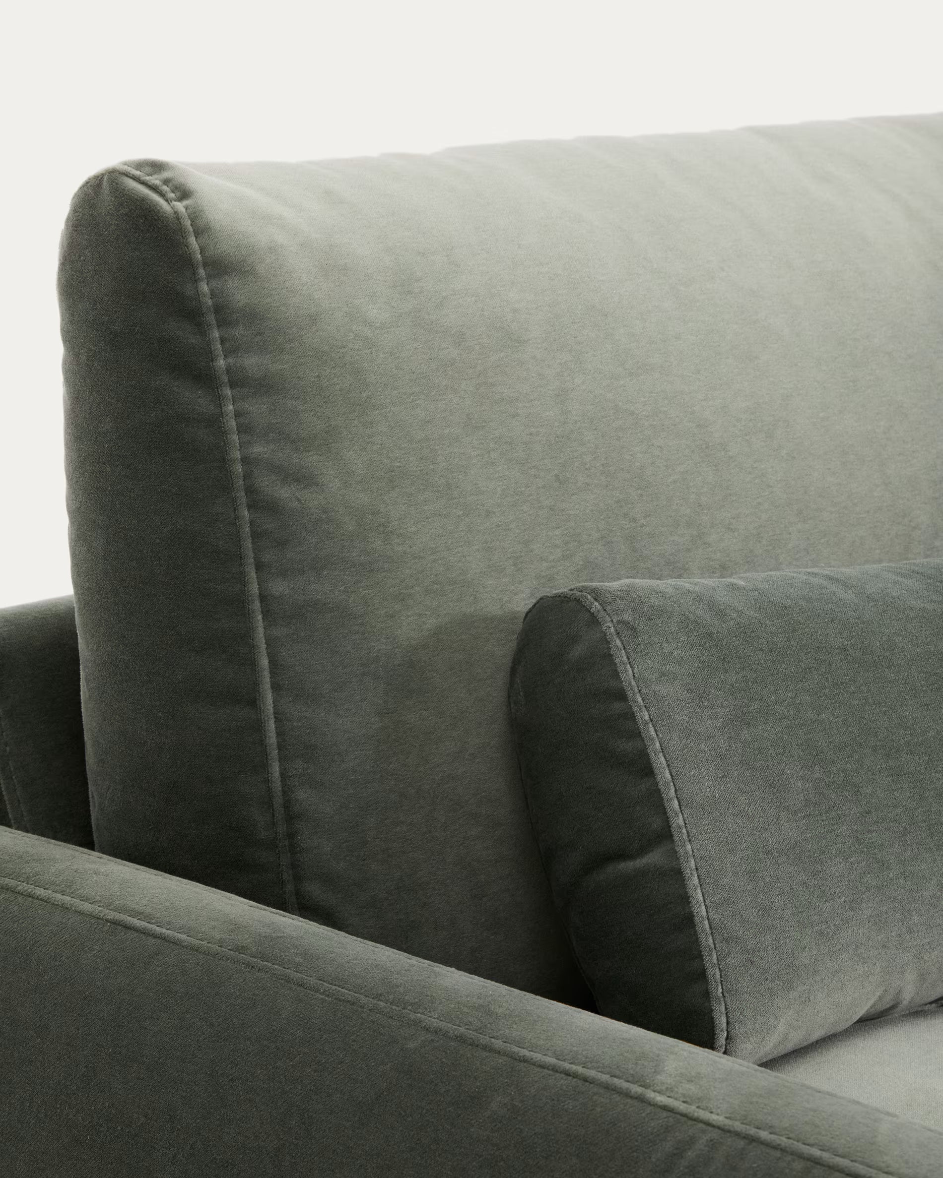 3-seater Sofa VELIRO green with black base