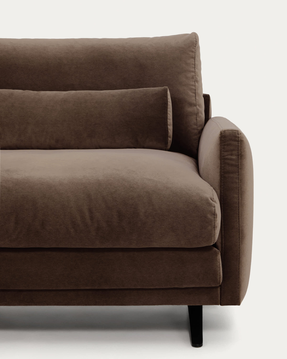 Sofa 4-osobowa VELIRO czekoladowy aksamit – ujęcie 3