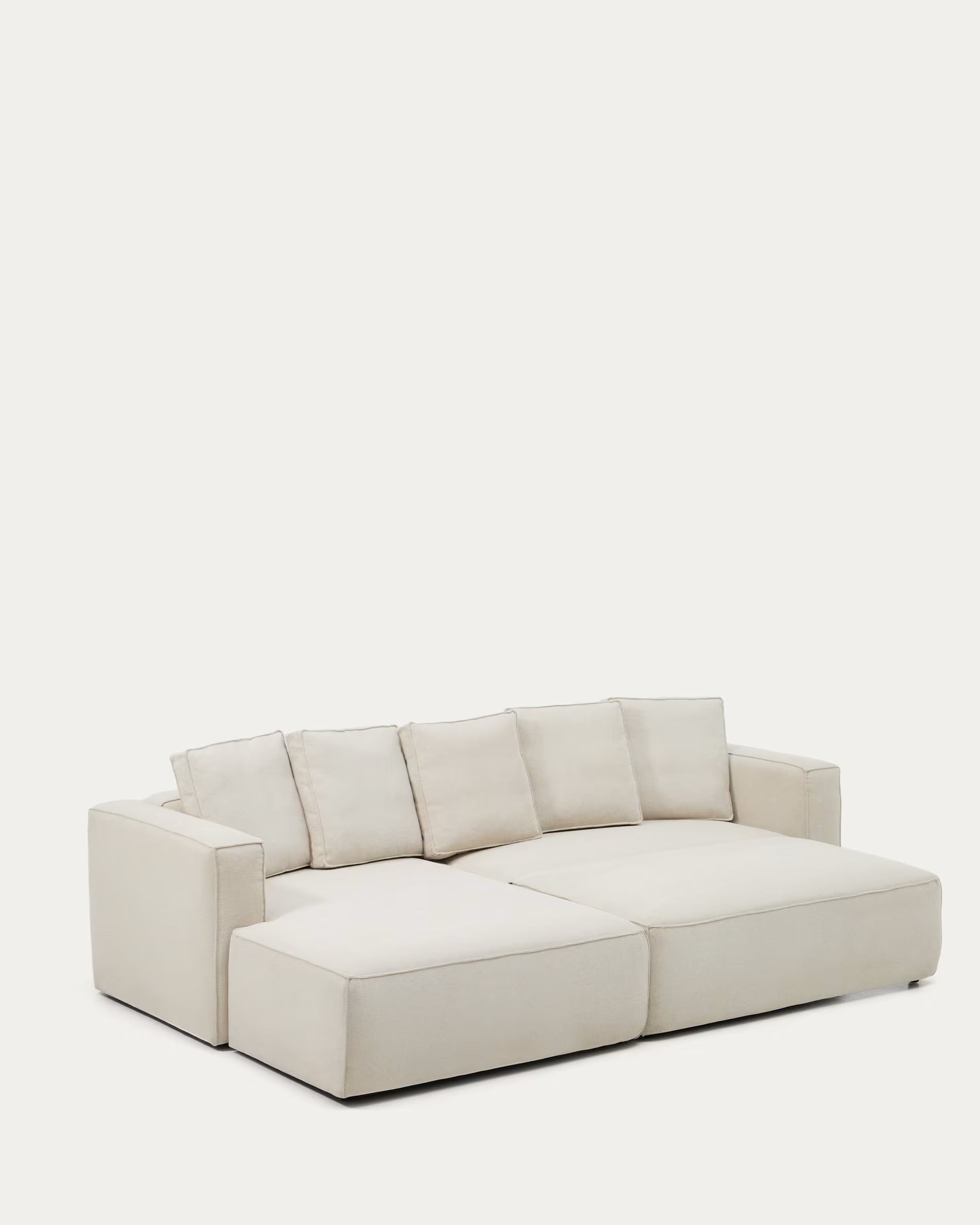 Linksseitiges 3-Sitzer-Sofa mit Schlaffunktion MARELA beige