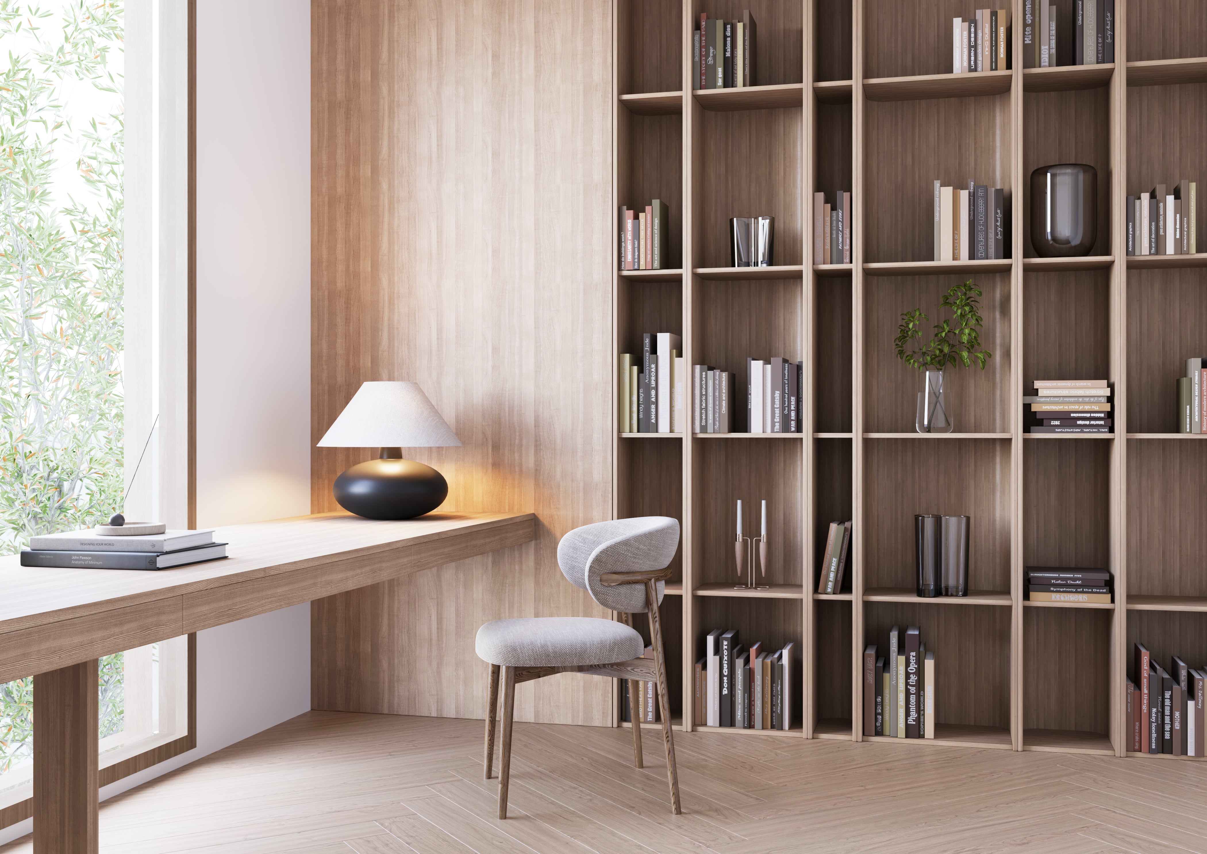 SAWA NATUR oak veneer table lamp