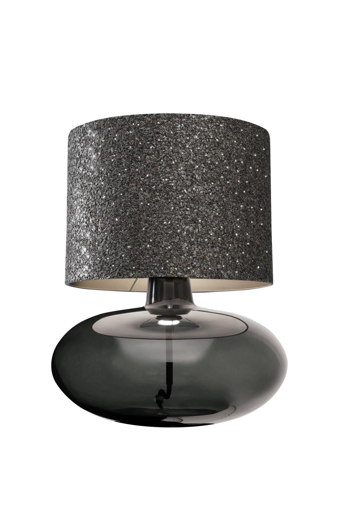 SAWA STONE table lamp black glass