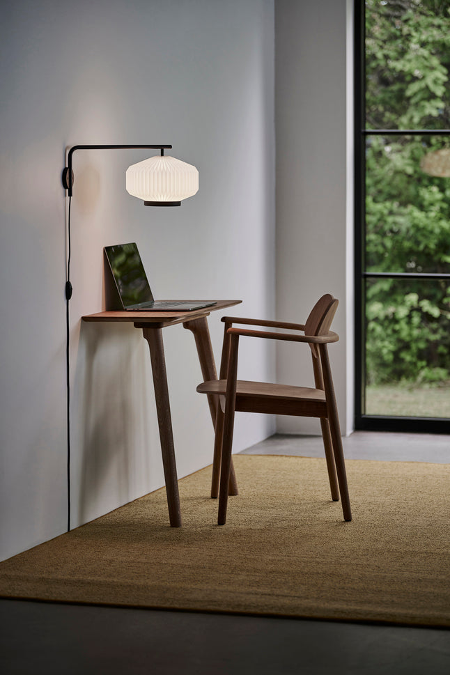 Wall Lamp MODEL 286 SHIBUI white with black base