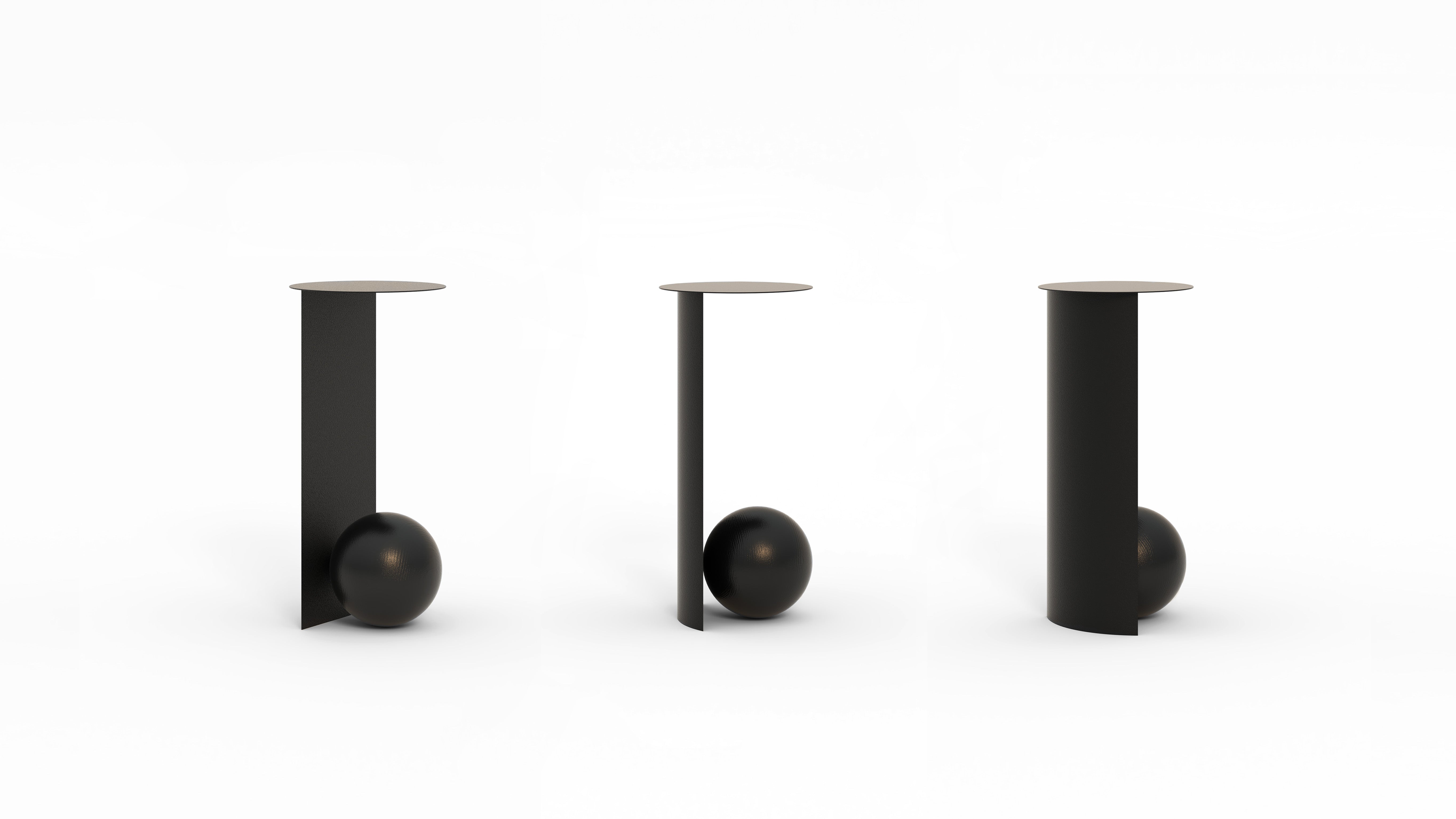 SION Side Table in Steel and Wood
