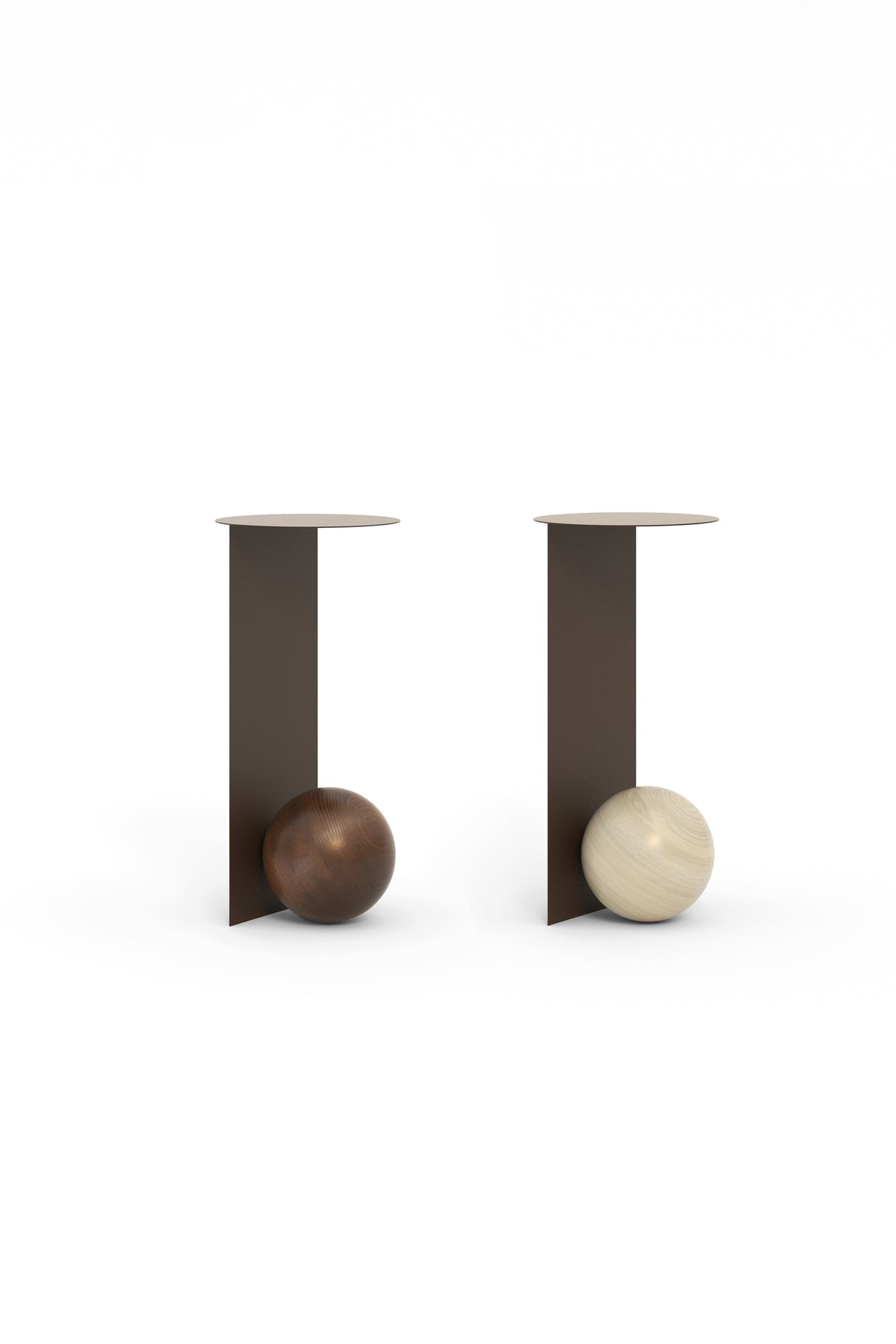 SION Side Table in Steel and Wood