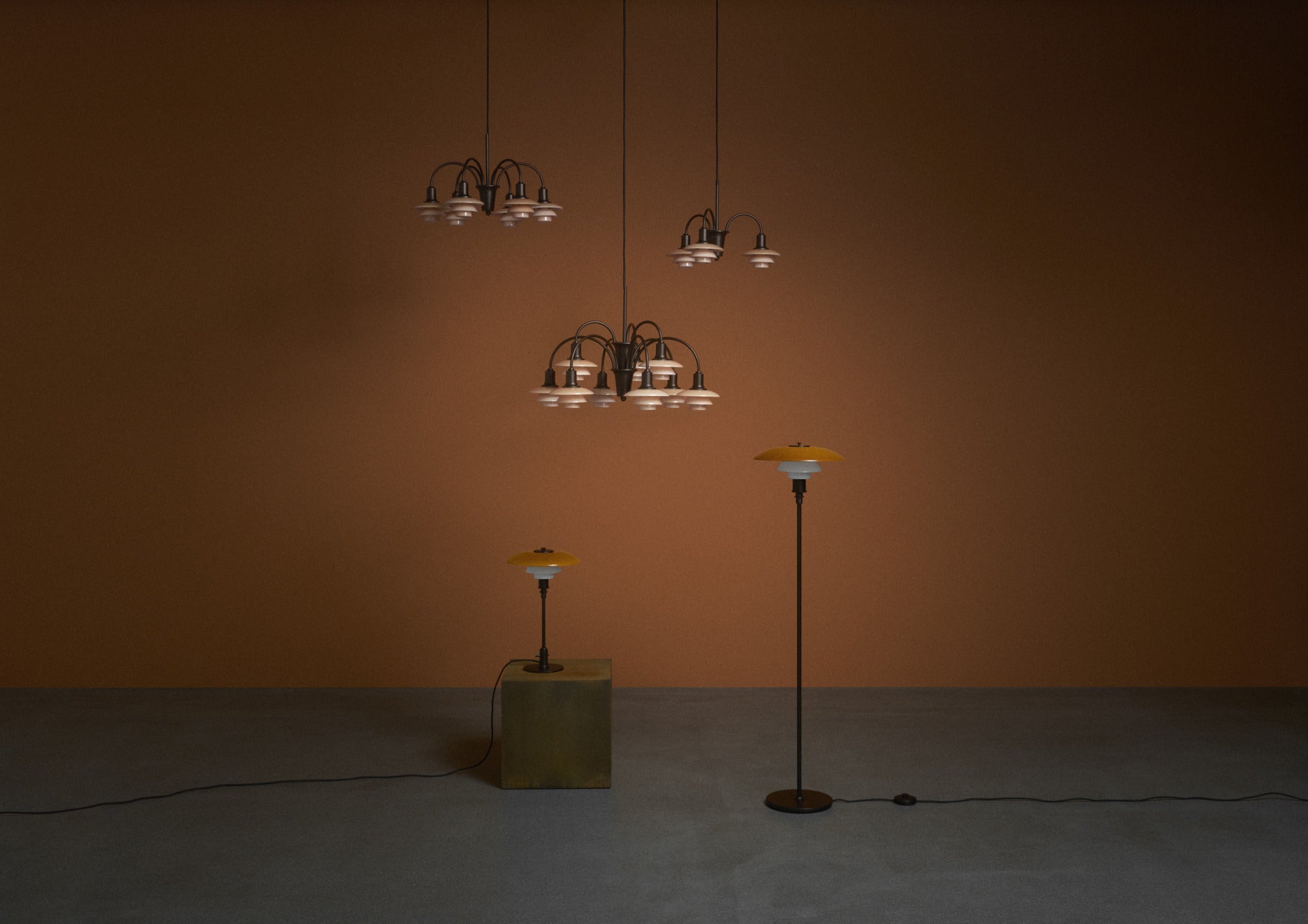 PH 3½-2½ Amber Floor Lamp
