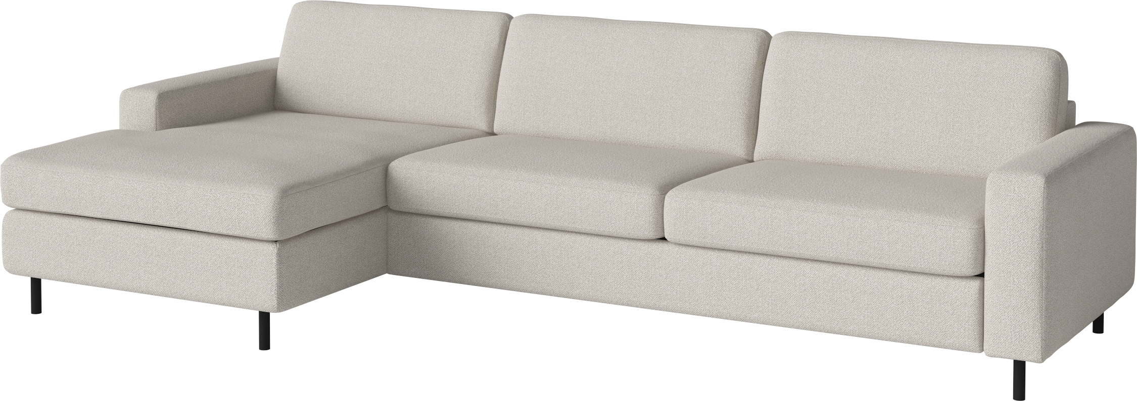 Left-sided 3-person scandinavia with a black base