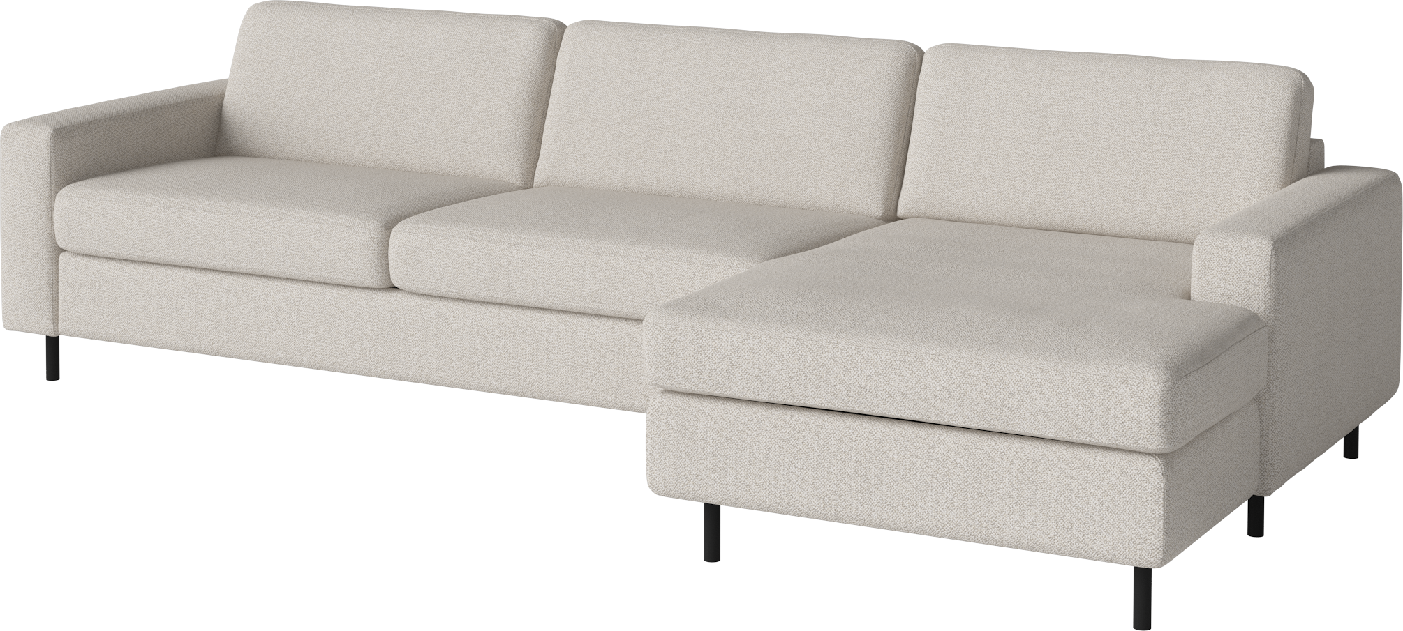 Randinavia right-sided 3-person corner sofa with a black base