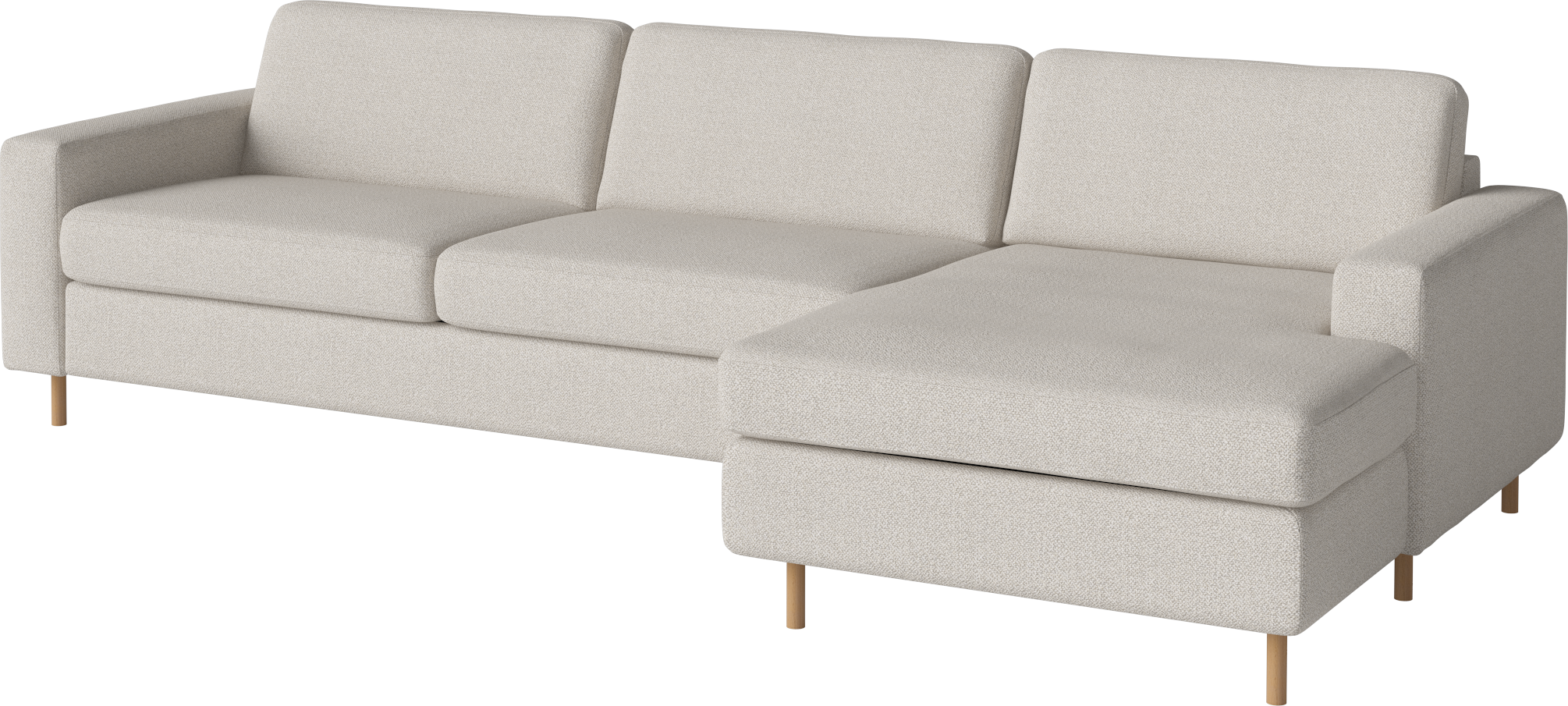 Randinavia right-sided 3-person corner sofa with a whitened base