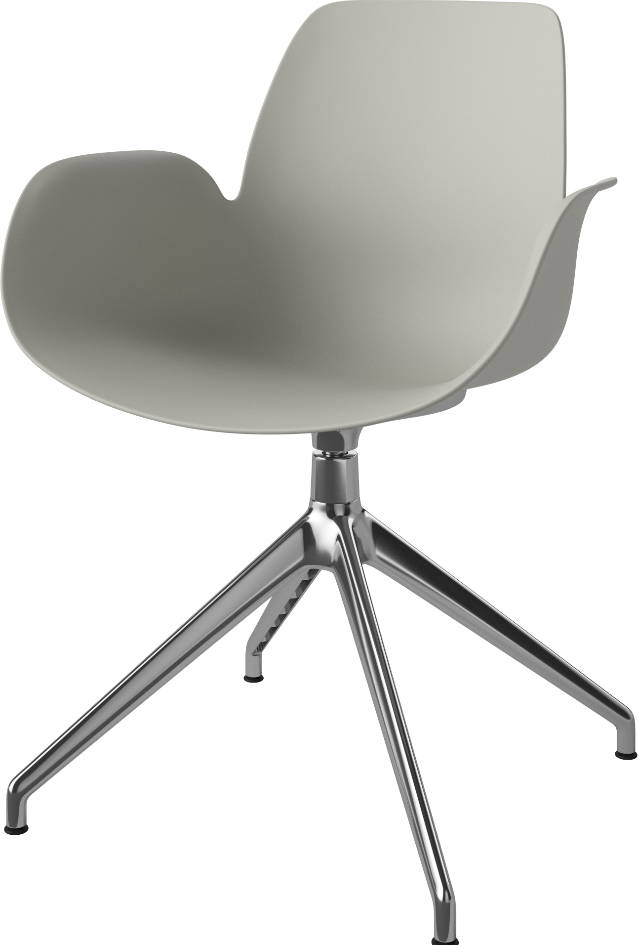 Seed gray office chair with a steel base