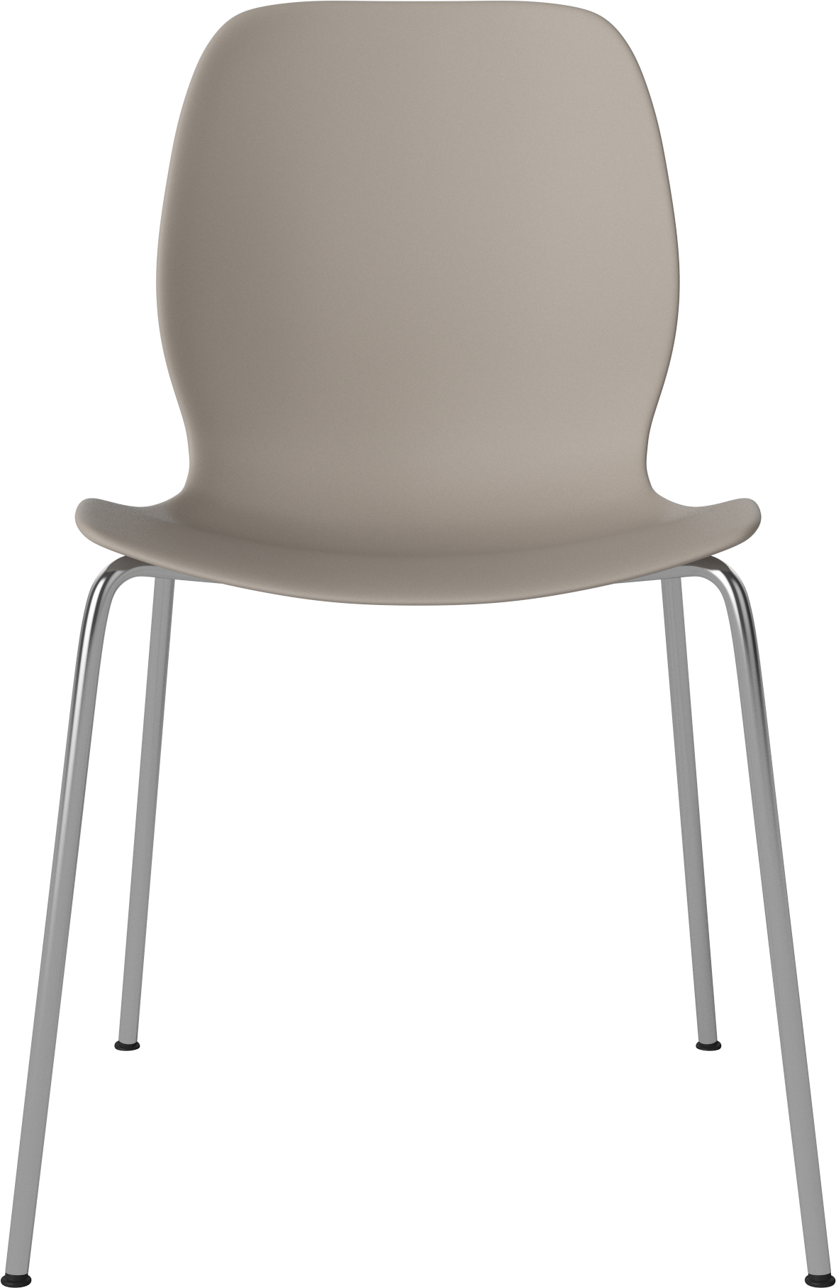 Seed beige chair with a steel base