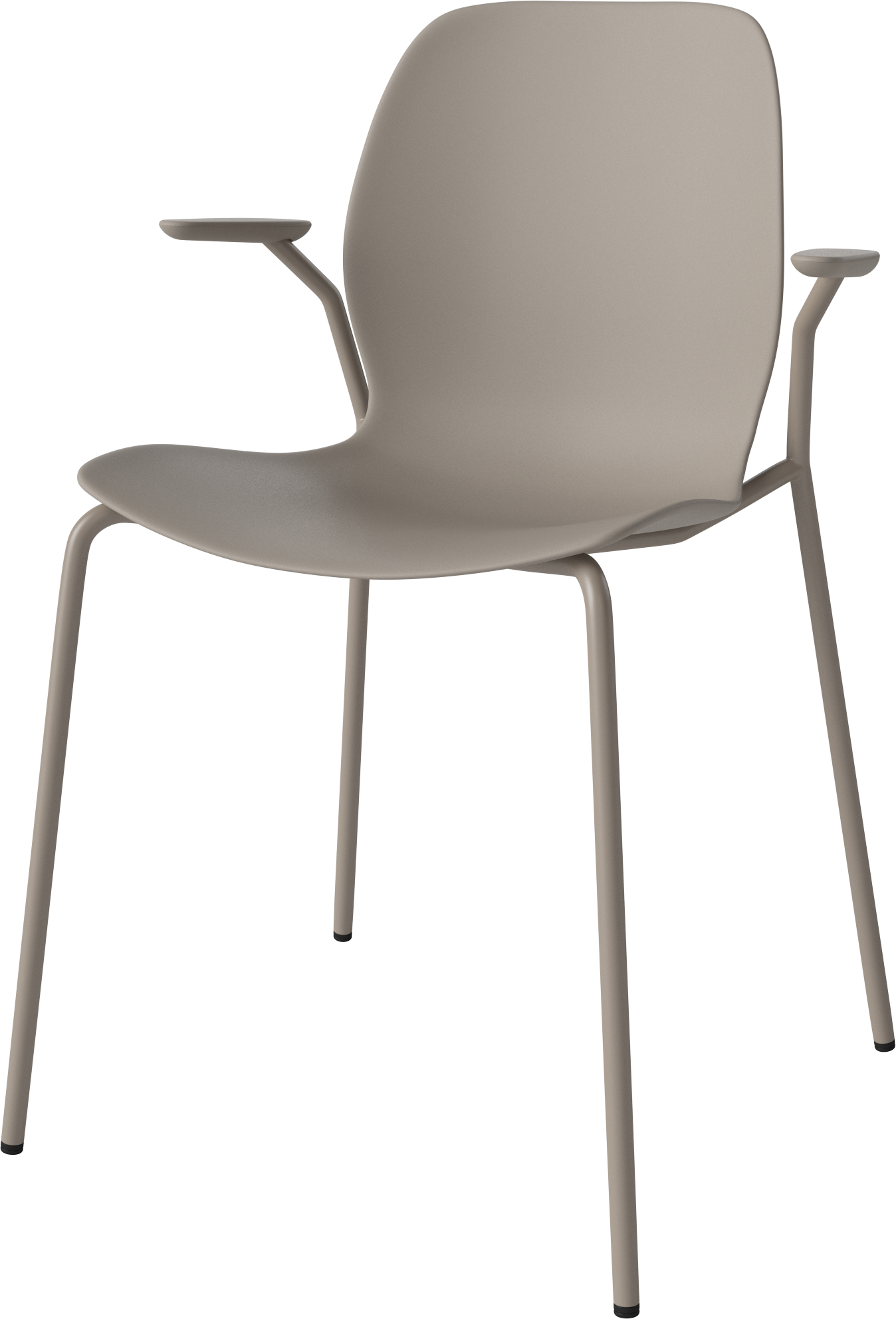 Seed beige chair with a beige base