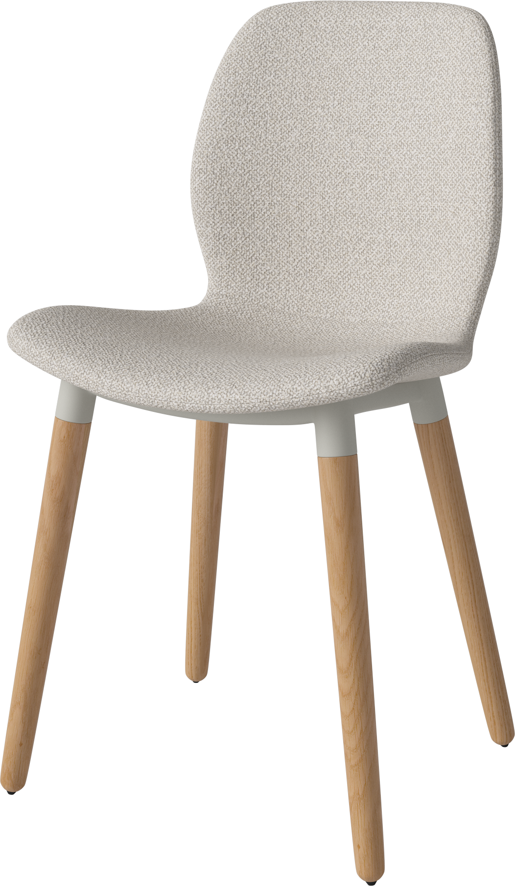 Seed chair upholstered with an oak base