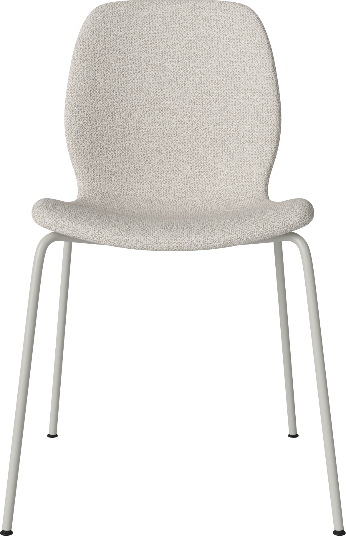 Seed chair upholstered with a gray base