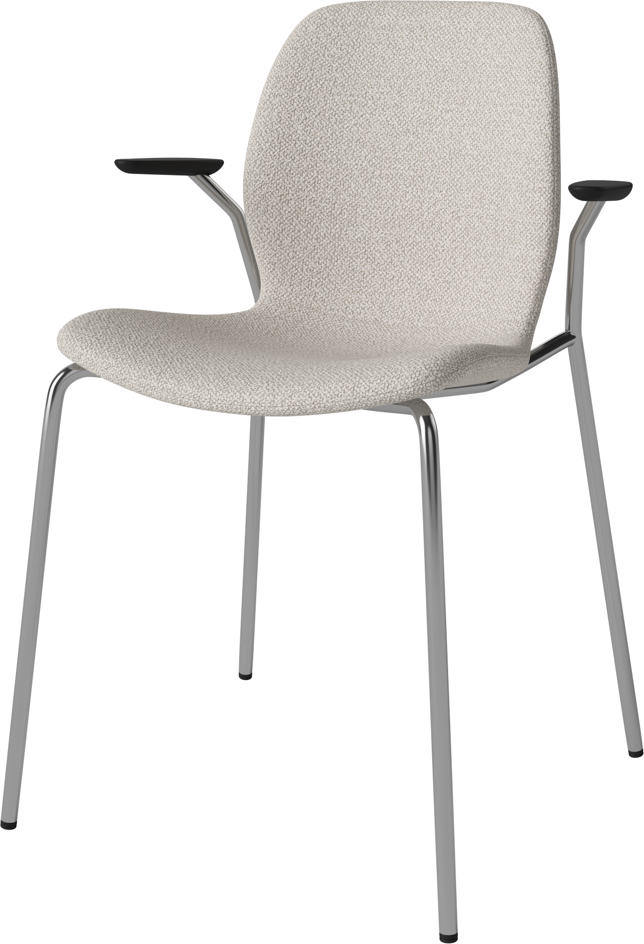 SEED chair upholstered with a steel base