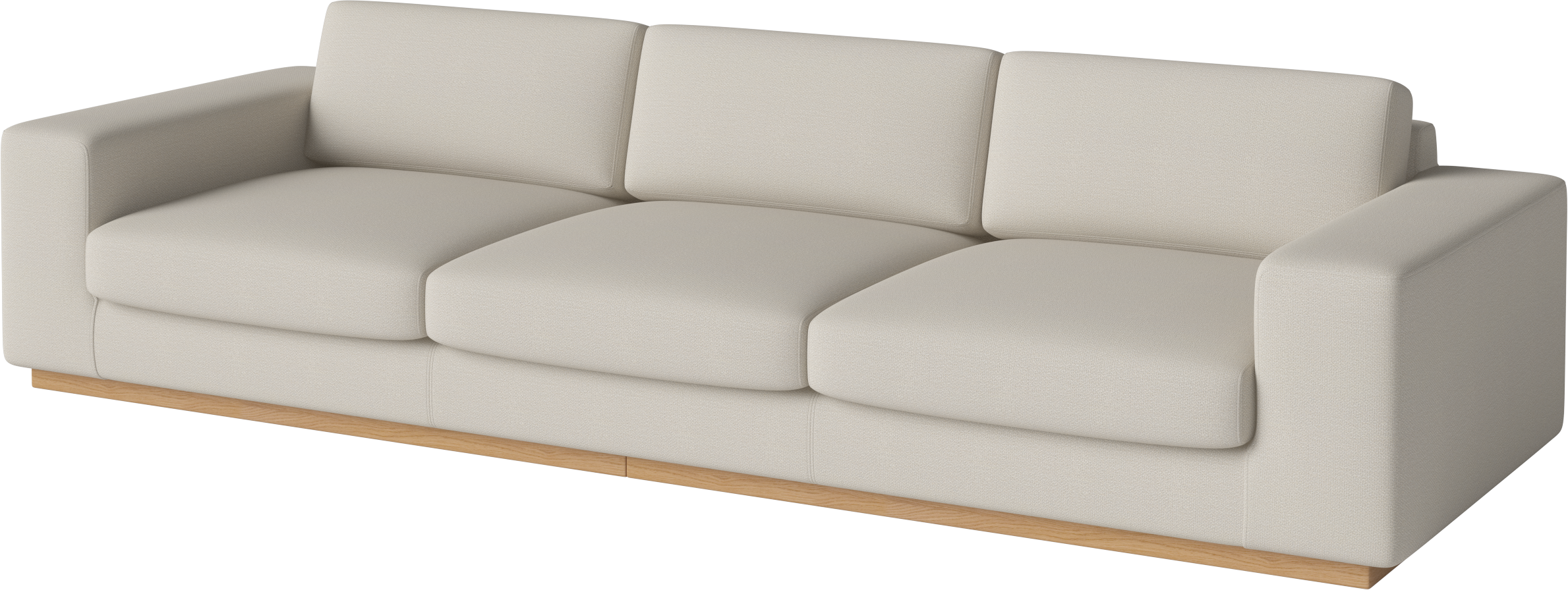 4-seater sepia sofa base made of oak