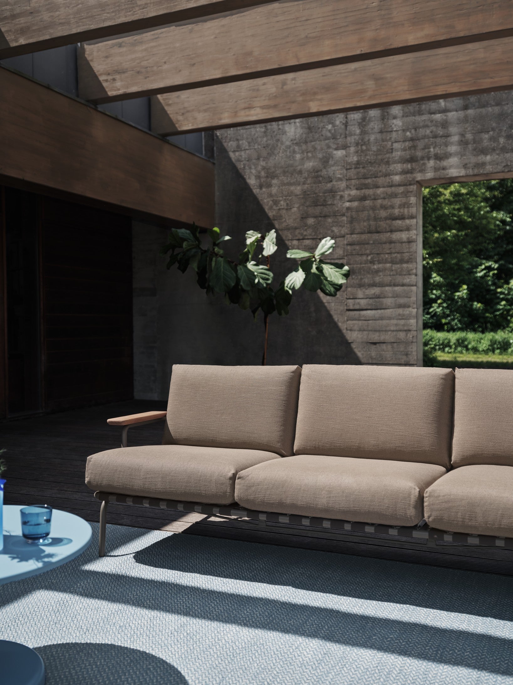 Outdoor rug PLY blue