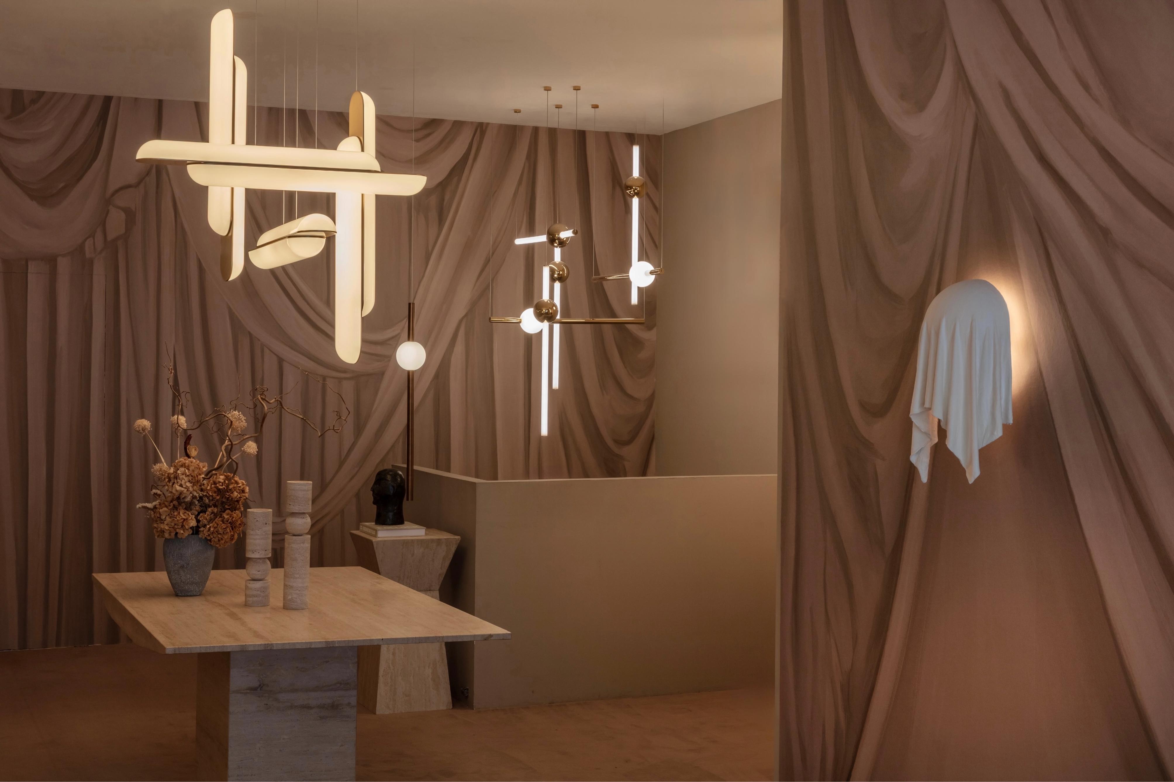 REQUIEM wall lamp in fabric and plaster