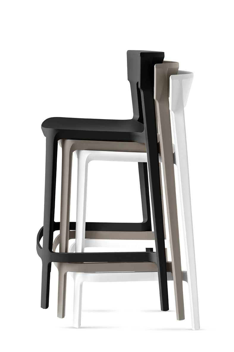 SKIN taupe bar stool