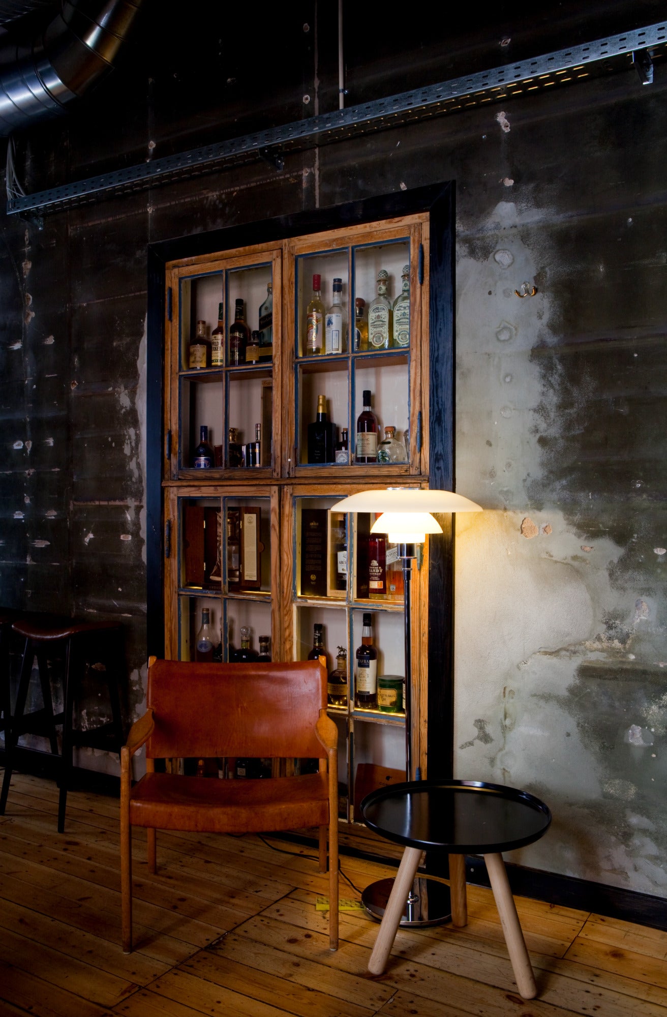 Stehlampe PH 4½-3½ weiß mit verchromtem Fuß