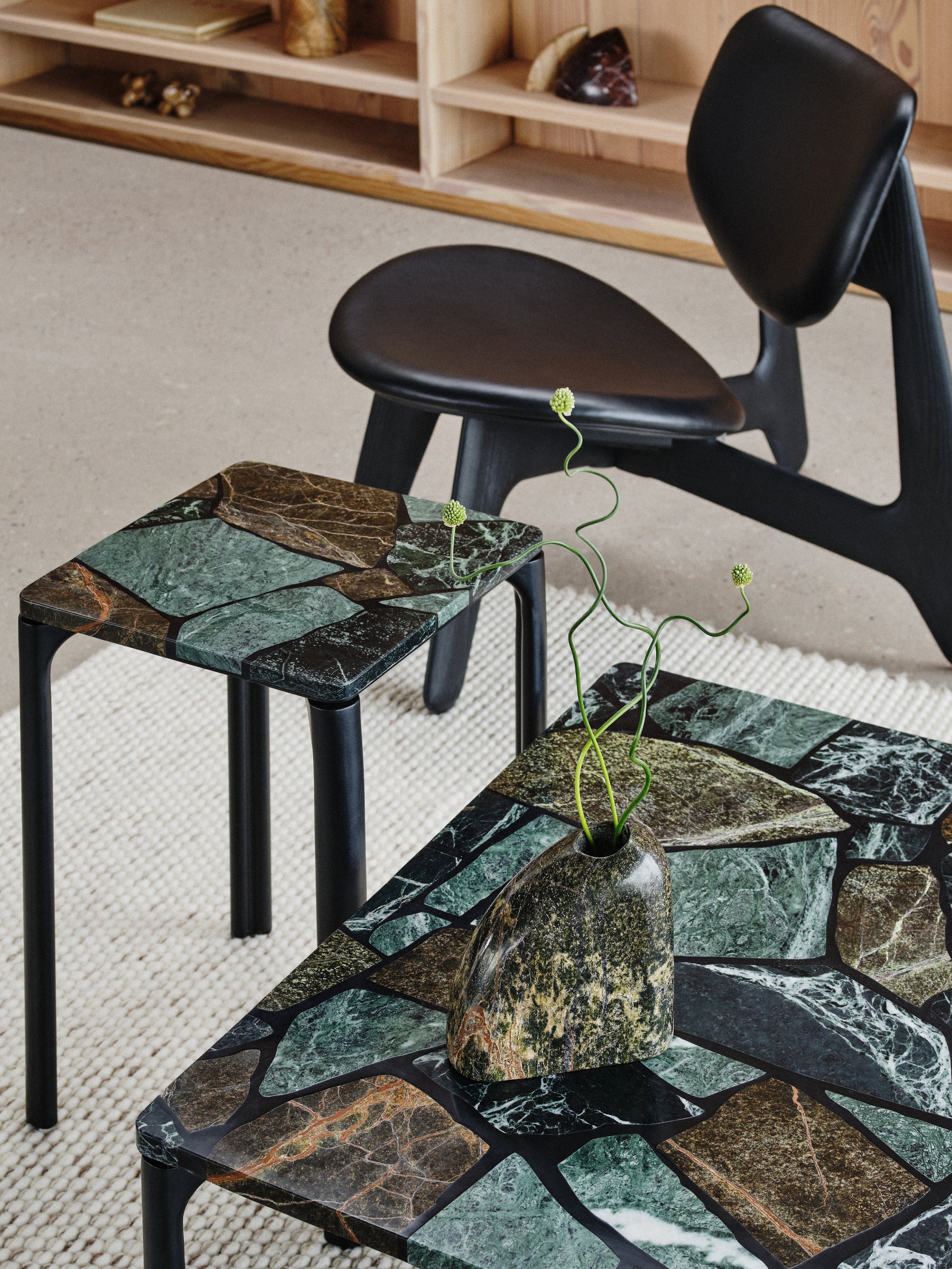 SMASH Coffee Table in Green Marble