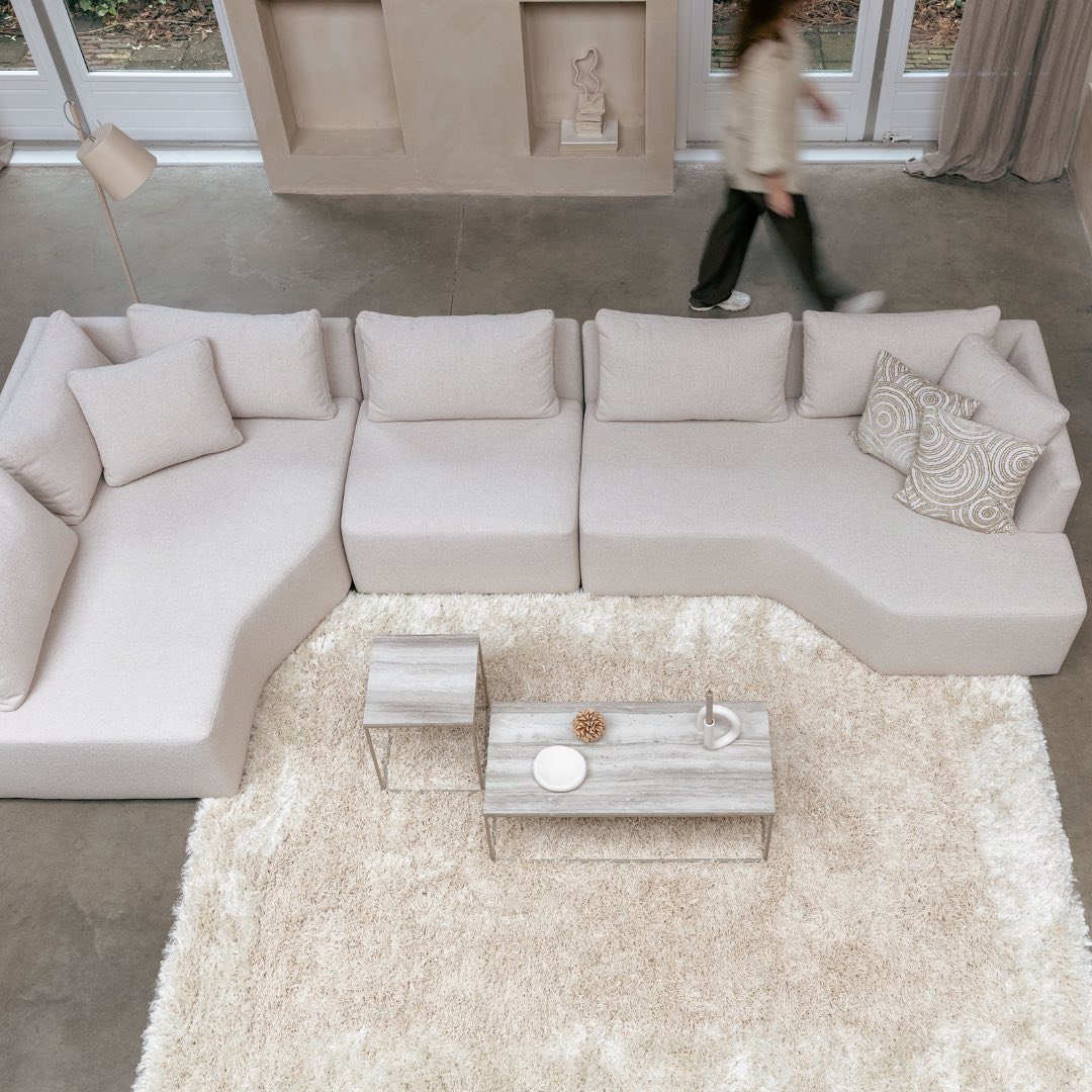 PROSPER modular sofa - right-sided chaise longue in sand
