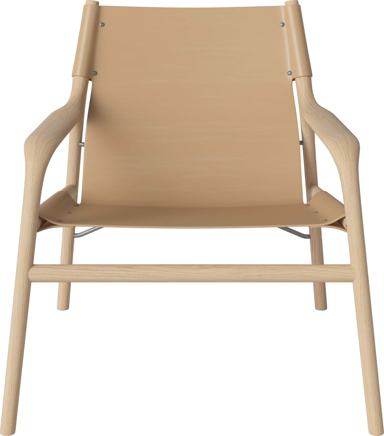 Soul beige armchair with a whitened base