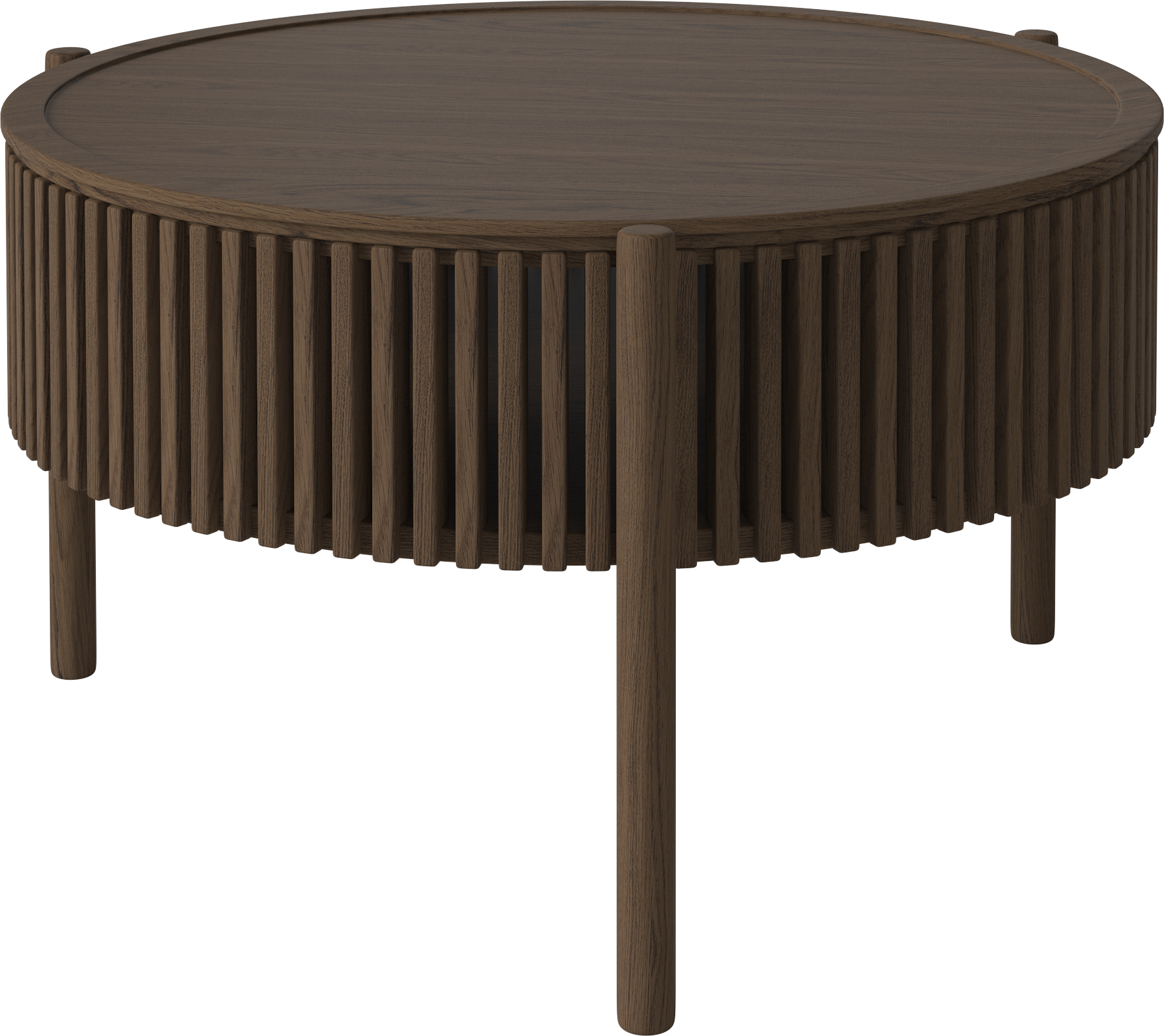 Coffee table story dark oak wood