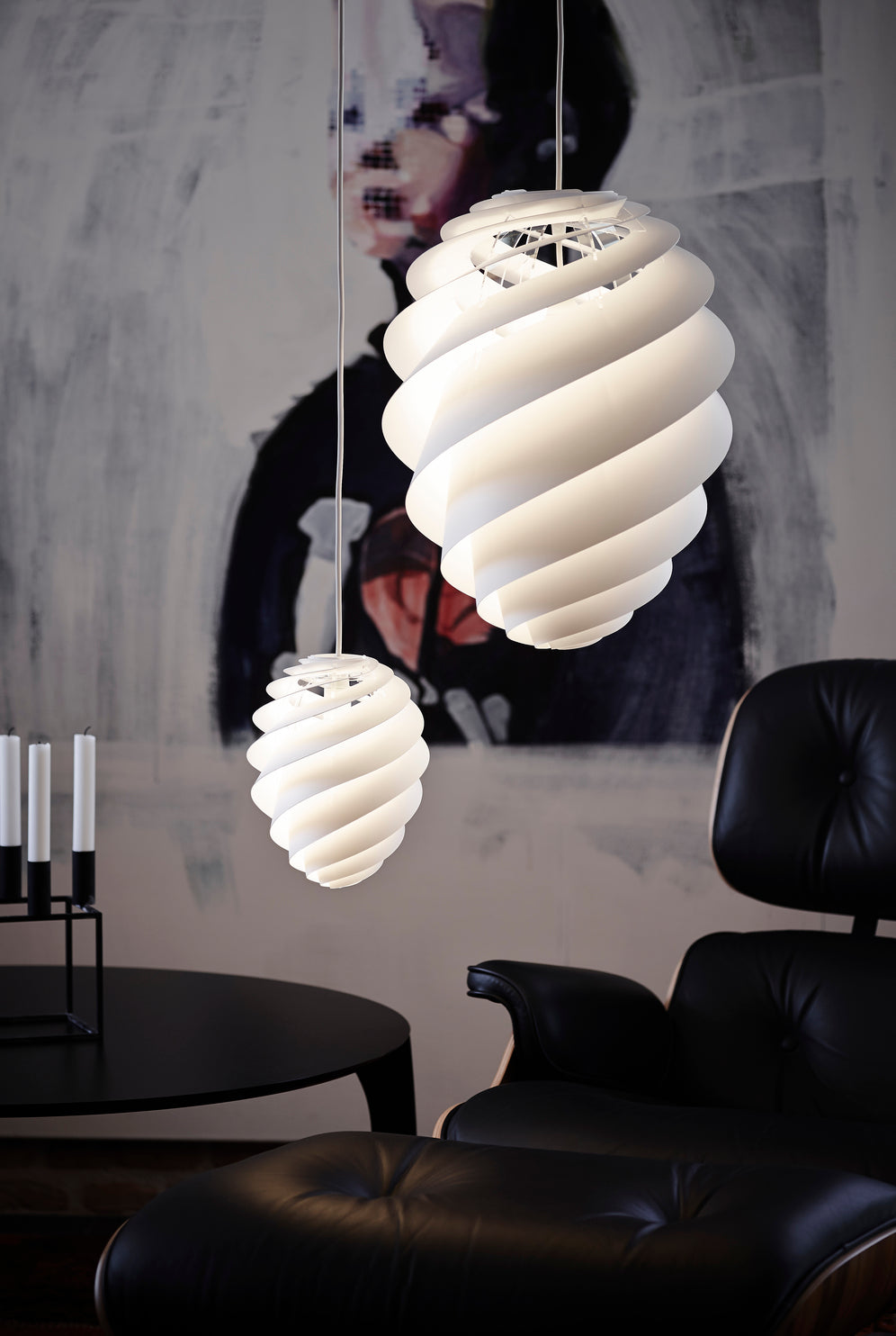 Hanging Lamp MODEL 1312 SWIRL 2 white