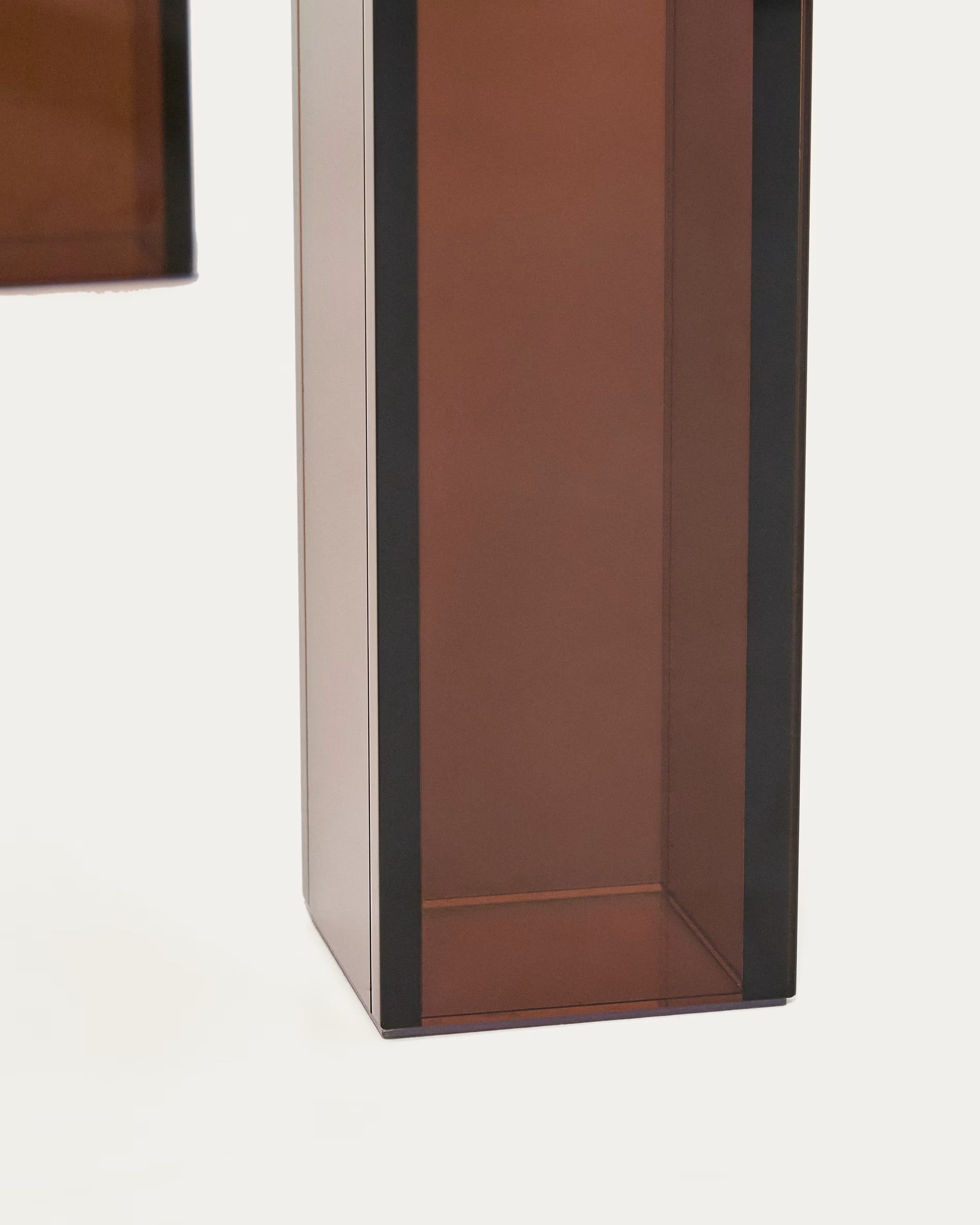 ADULARIA Table Brown Tempered Glass