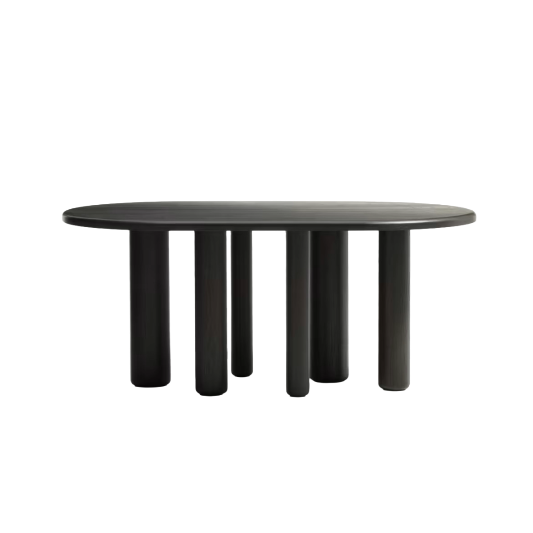 MAILEN dark ash veneer dining table