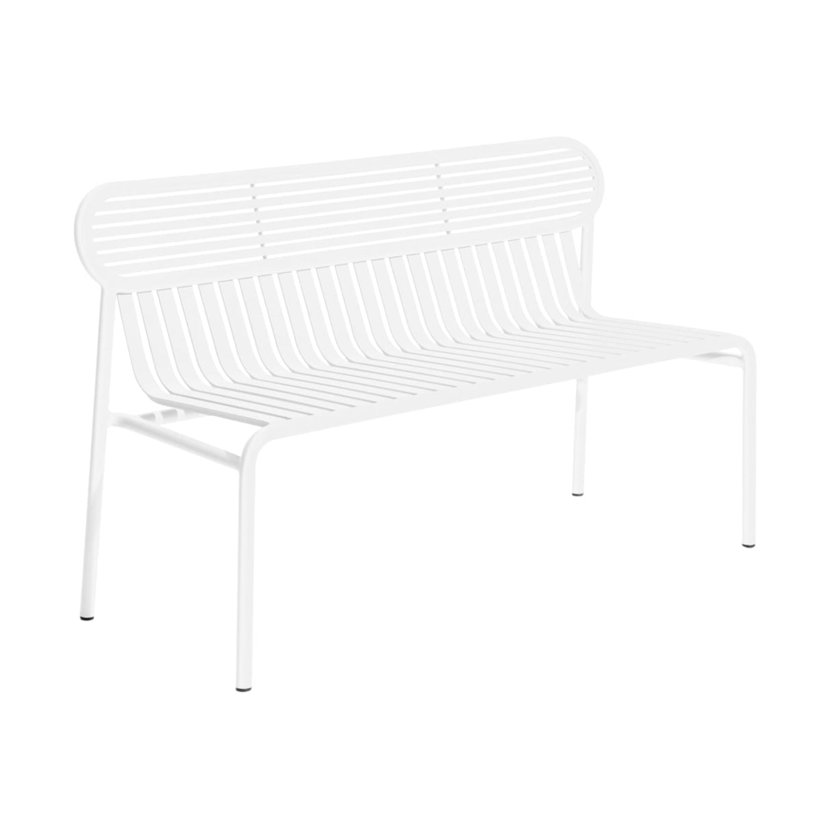 WEEK-END white garden bench with backrest