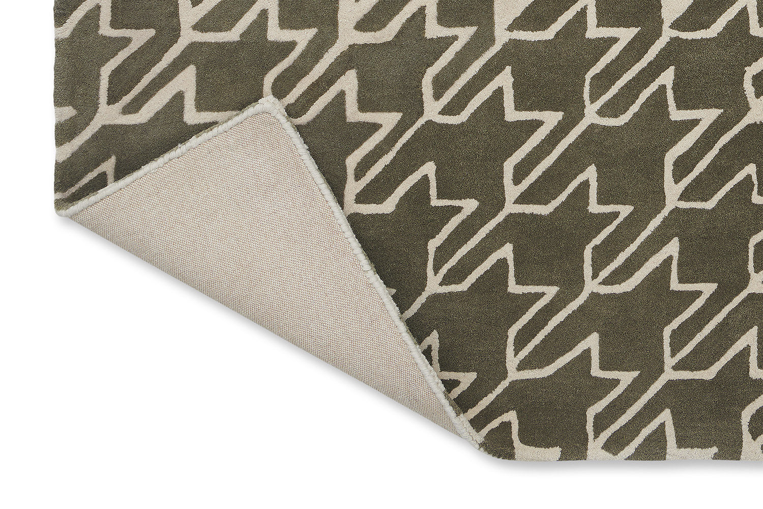 HoundStoth hounded rug gray beige-green