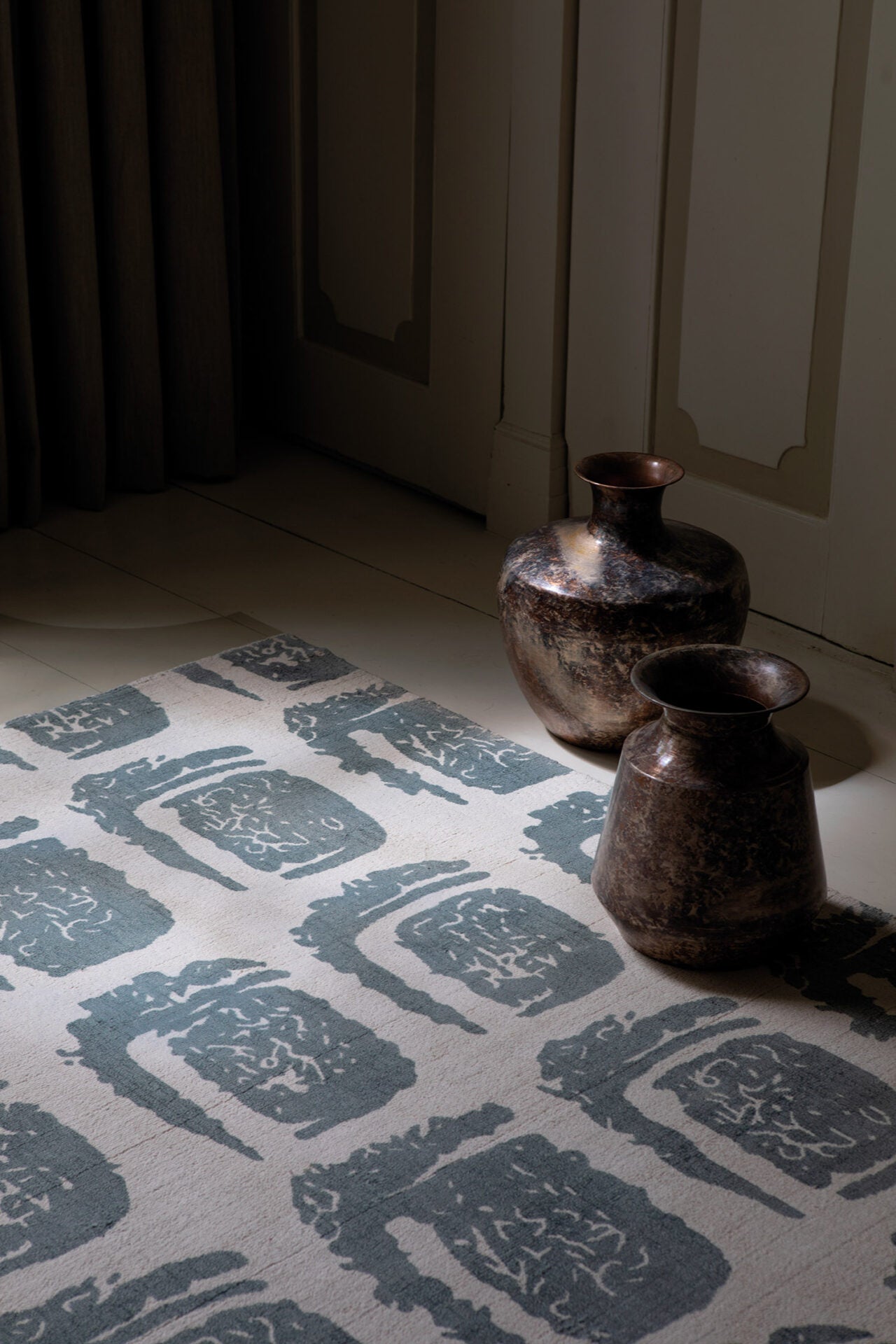 Dywan WOODBLOCK GREY beżowo-szary
