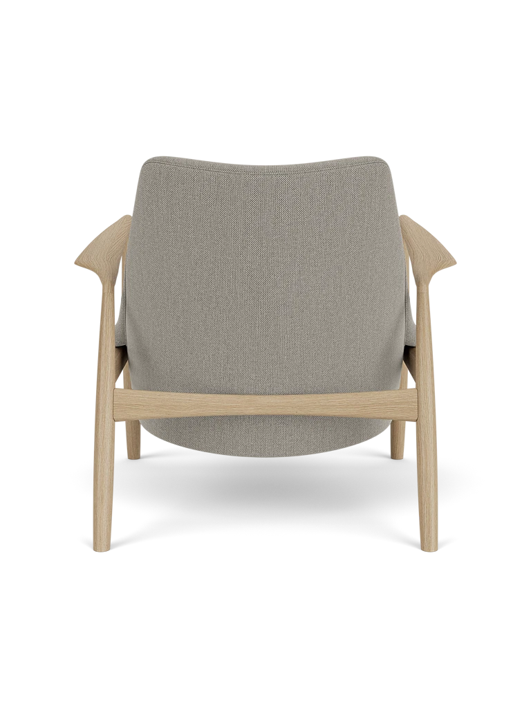 Sessel THE SEAL grau mit Eichenbasis [Julia]