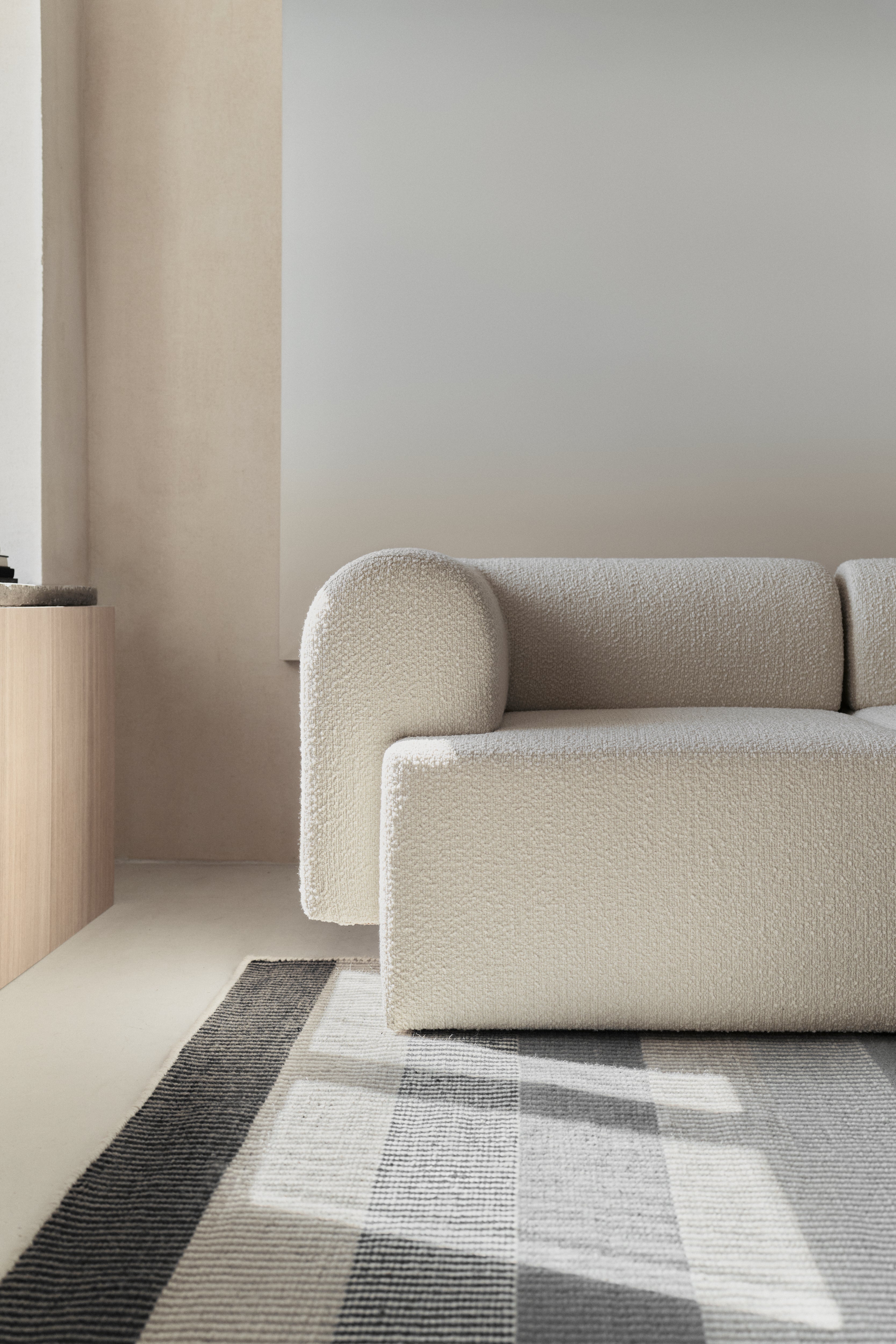 Modular Sofa TORI - Black Boucle Corner Module