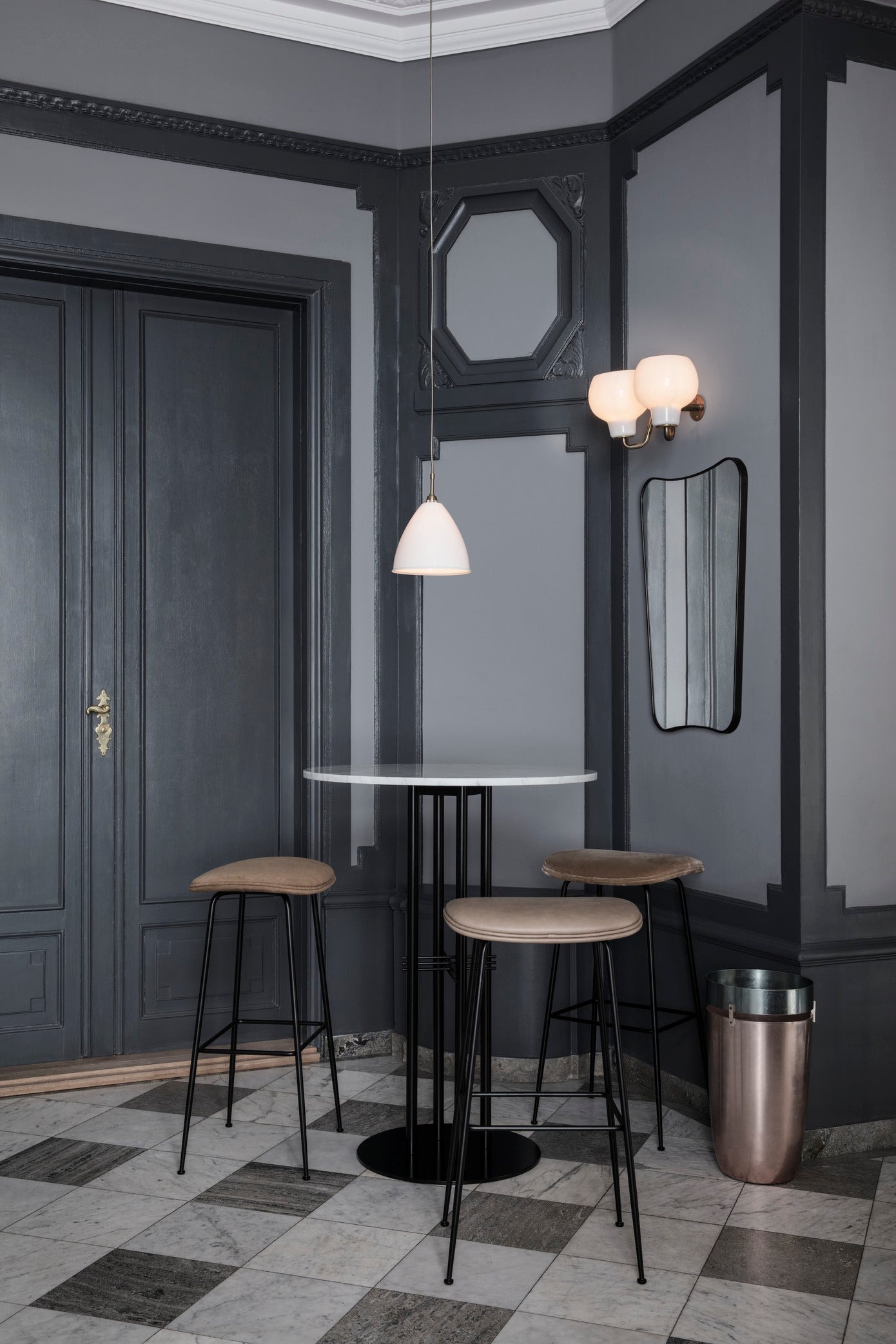 Pendelleuchte BESTLITE BL9 Messing mit schwarzem Schirm