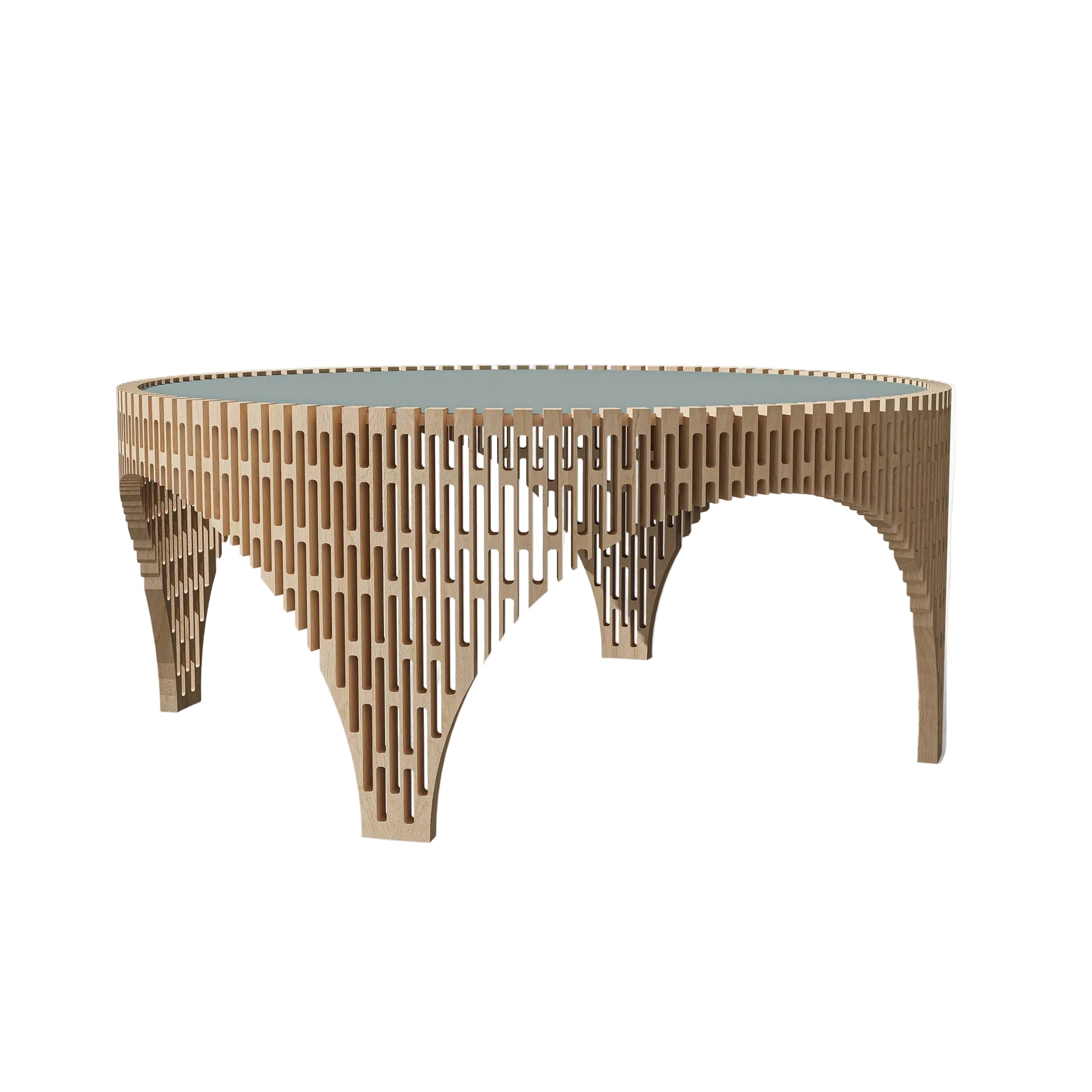 COLISÉE Coffee Table in Light Oak Wood