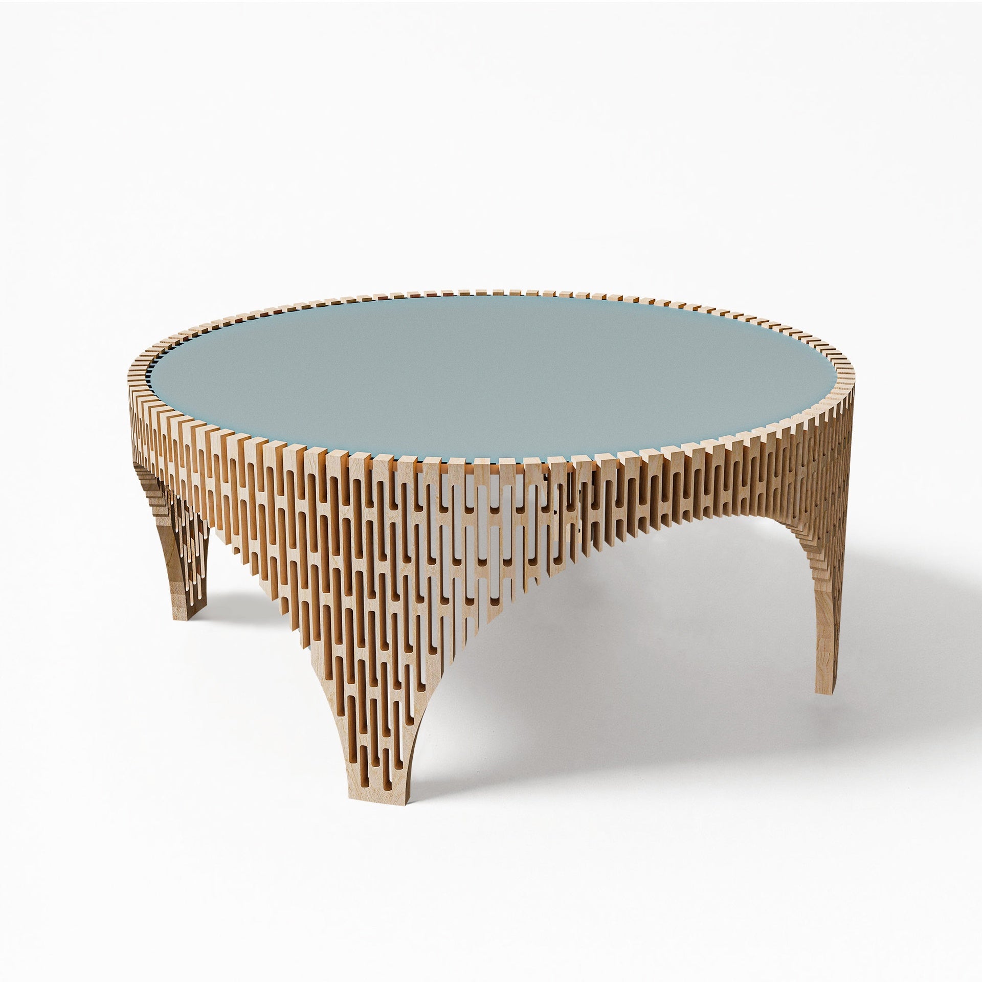 COLISÉE Coffee Table in Light Oak Wood