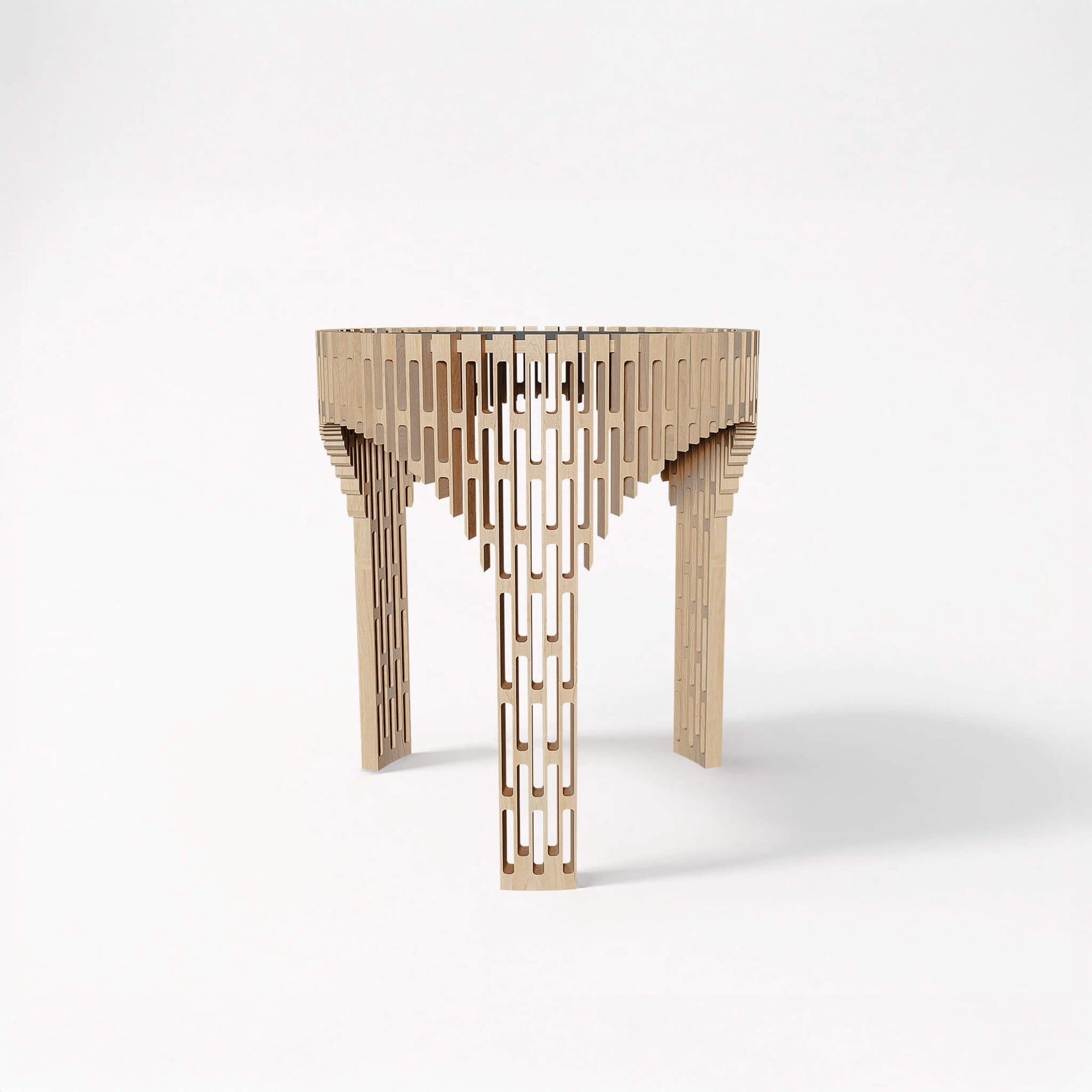 PETIT COLISÉE Side Table in Light Oak Wood