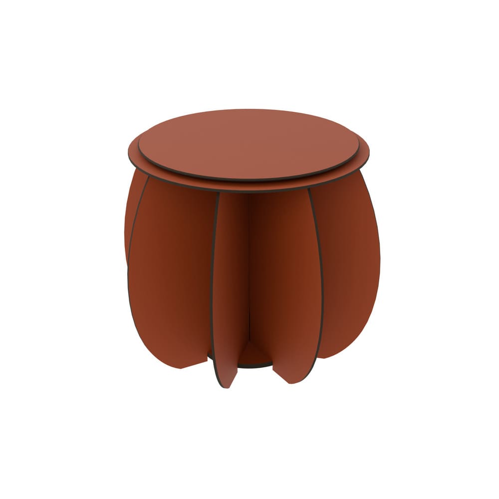 GARDENIA Orange Garden Stool