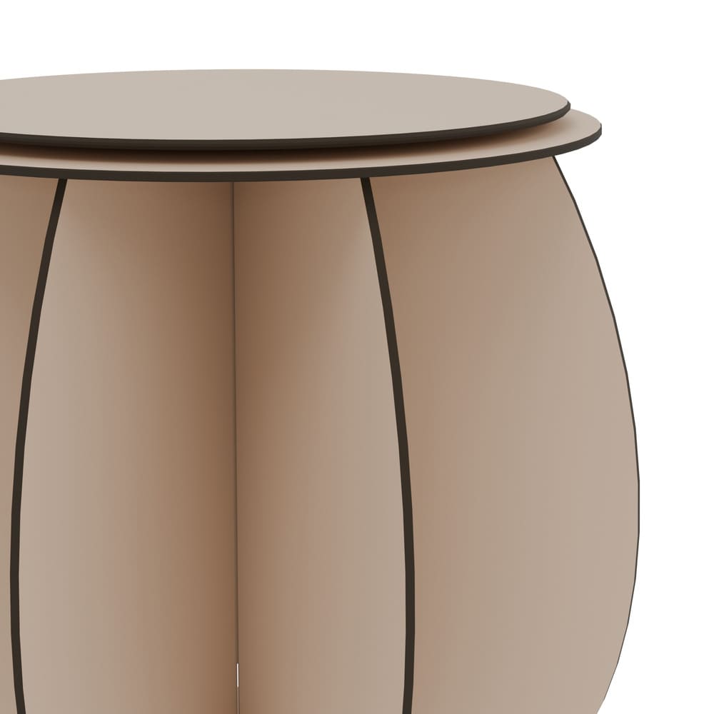 GARDENIA Beige Garden Stool