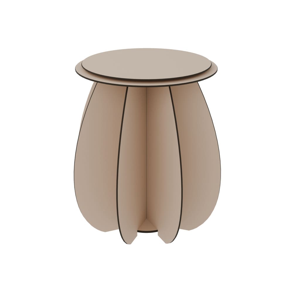 GARDENIA Beige Garden Stool